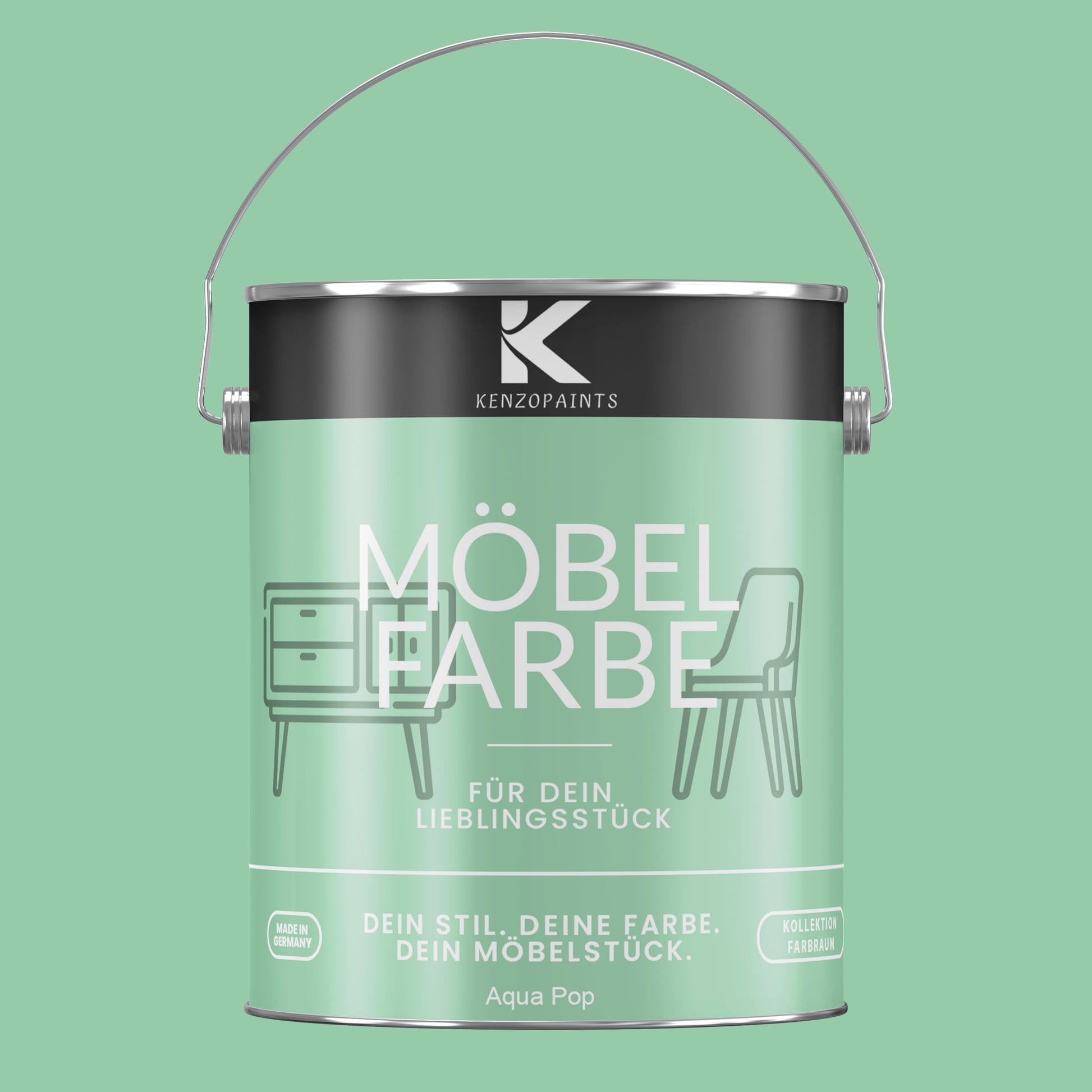 Kenzopaints Möbelfarbe Möbellack Buntlack Farbraum - 2,5Liter - Farbmanufaktur Contura Berkemeier - Farbmanufaktur Contura Berkemeier