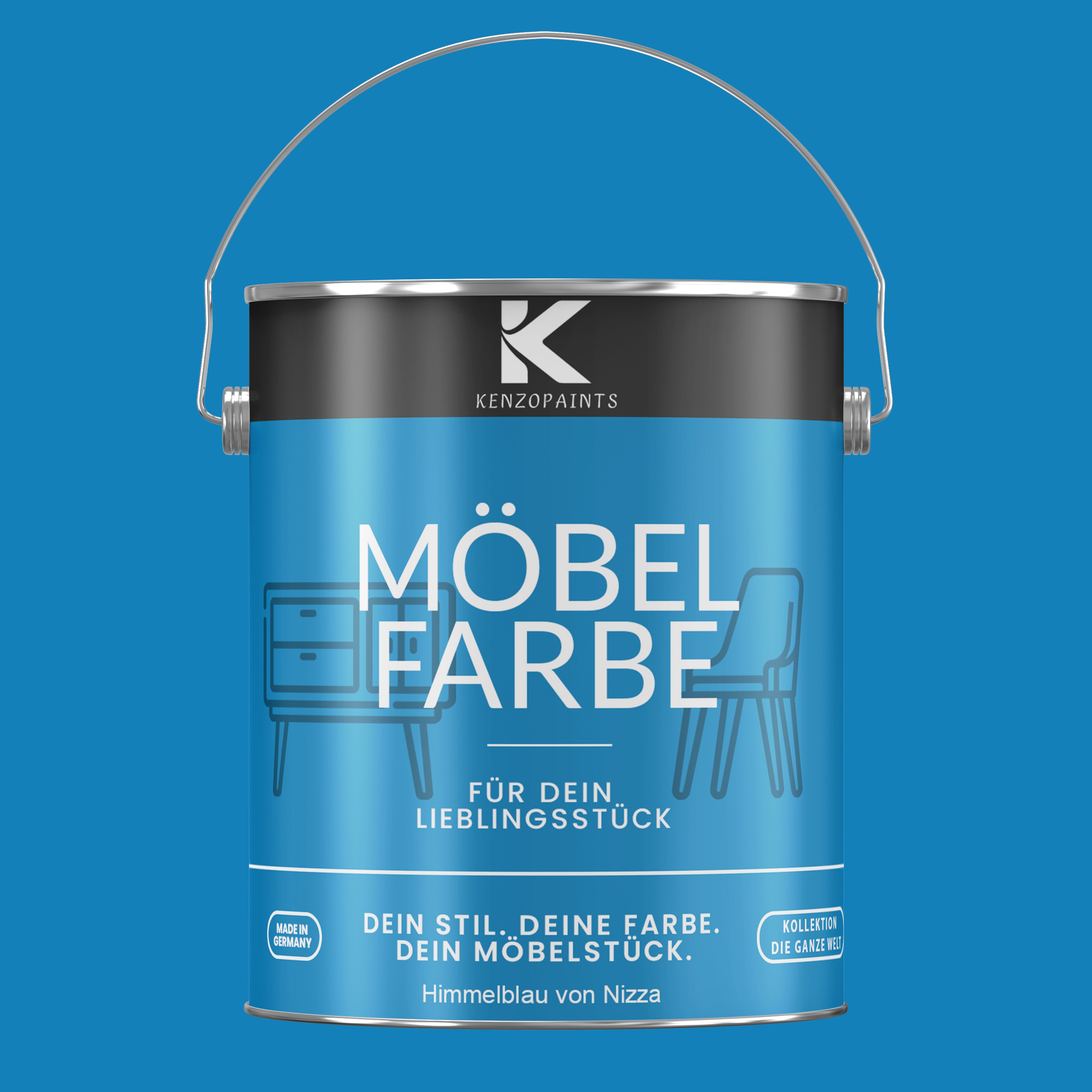 Kenzopaints Möbelfarbe Möbellack Buntlack - 2,5Liter - Farbmanufaktur Contura Berkemeier - Farbmanufaktur Contura Berkemeier