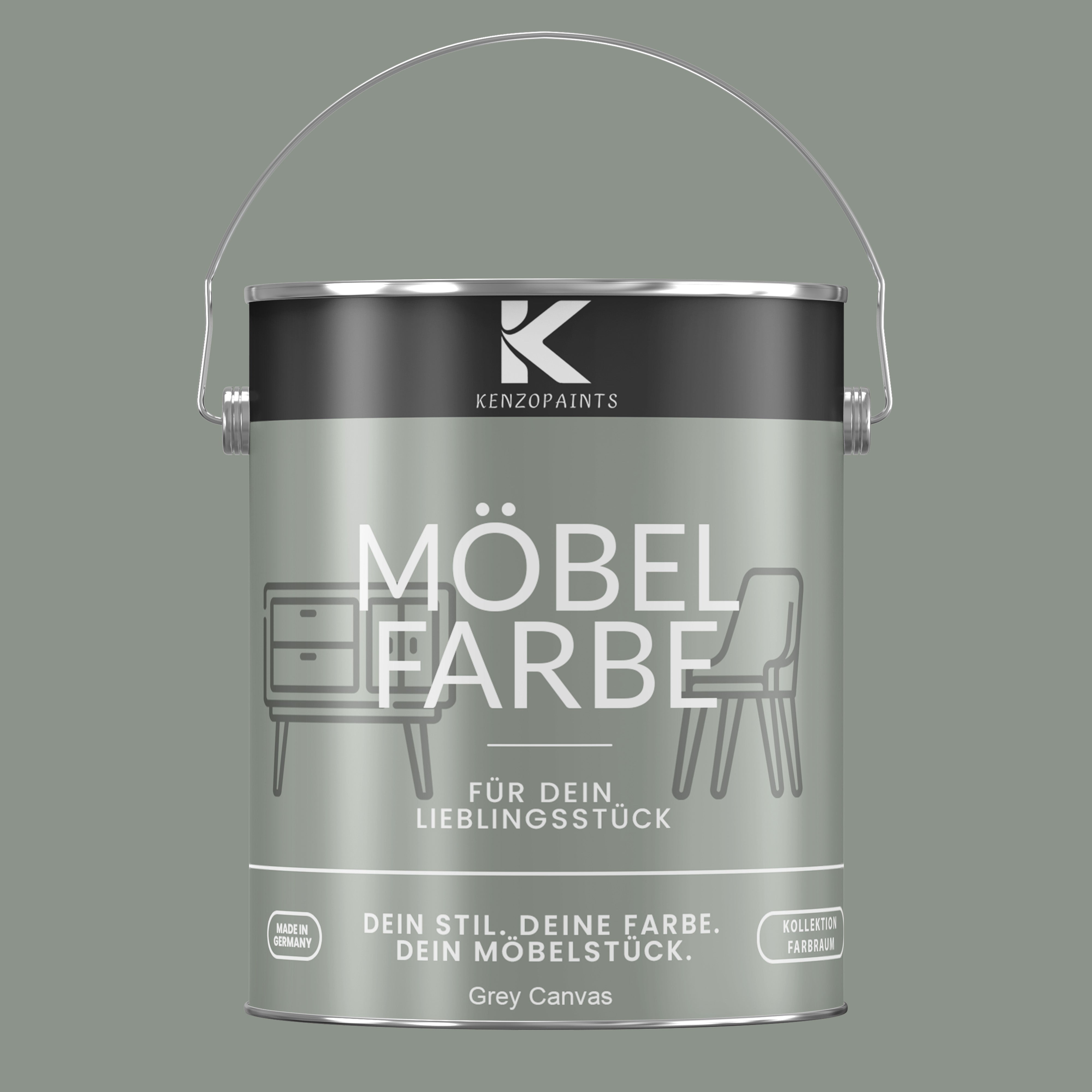 Kenzopaints Möbelfarbe Möbellack Buntlack Farbraum - 2,5Liter - Farbmanufaktur Contura Berkemeier - Farbmanufaktur Contura Berkemeier
