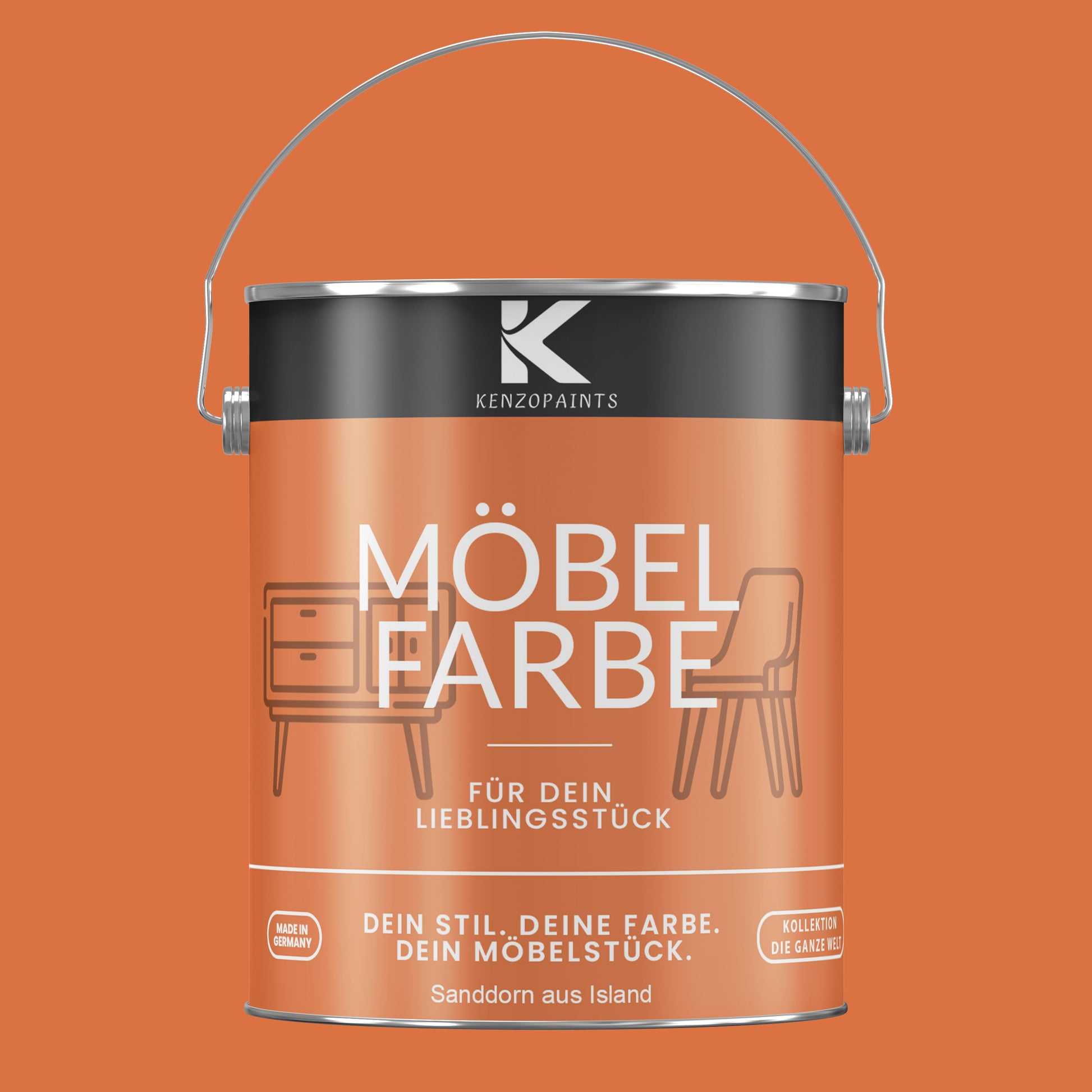 Kenzopaints Möbelfarbe Möbellack Buntlack - 2,5Liter - Farbmanufaktur Contura Berkemeier - Farbmanufaktur Contura Berkemeier