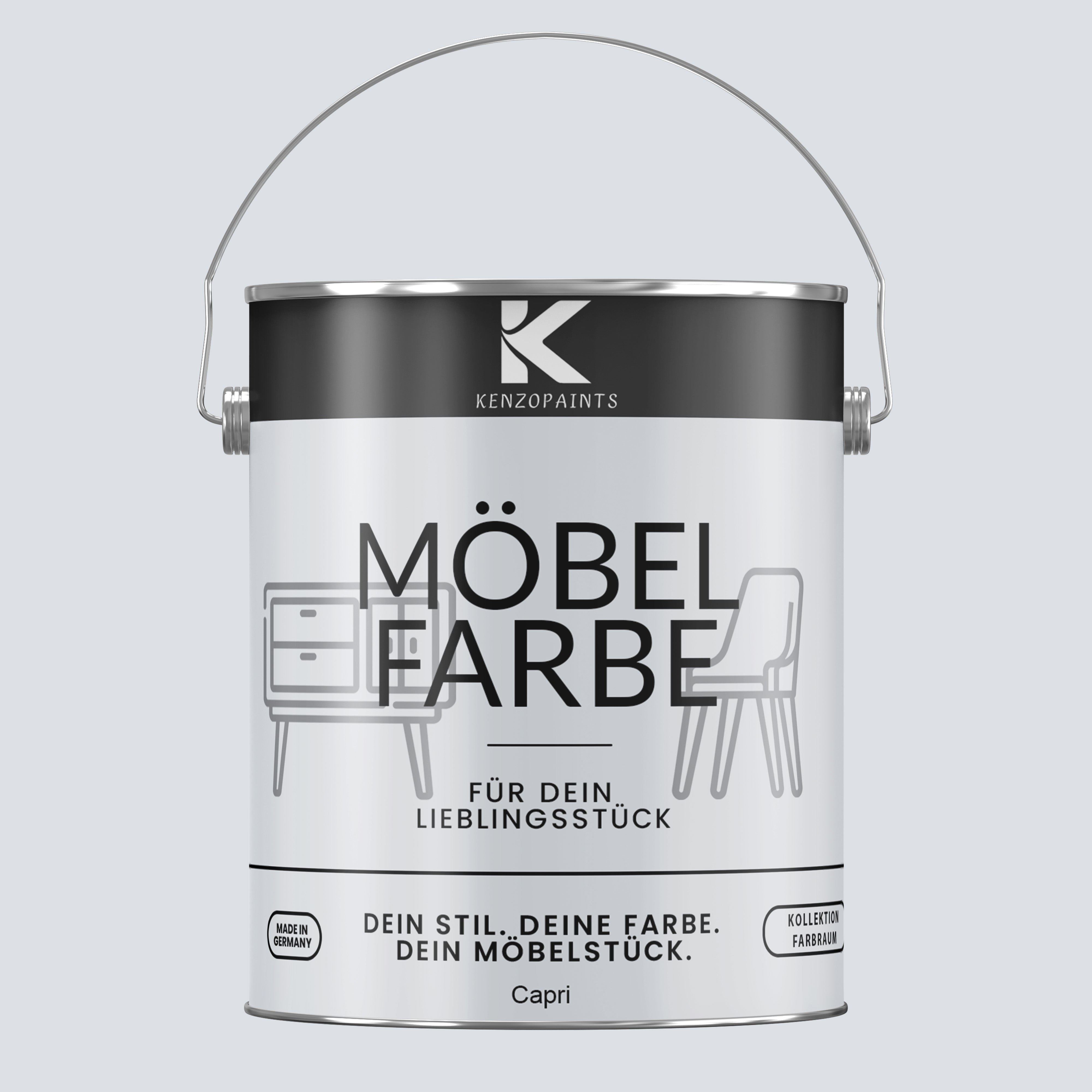 Kenzopaints Möbelfarbe Möbellack Buntlack Farbraum - 2,5Liter - Farbmanufaktur Contura Berkemeier - Farbmanufaktur Contura Berkemeier