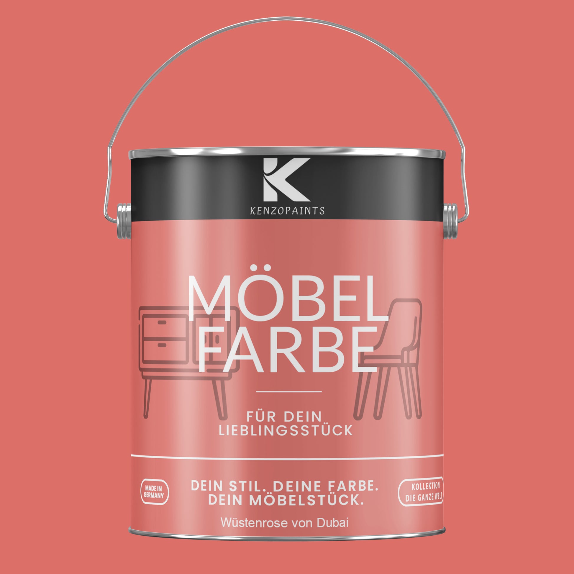 Kenzopaints Möbelfarbe Möbellack Buntlack - 2,5Liter - Farbmanufaktur Contura Berkemeier - Farbmanufaktur Contura Berkemeier
