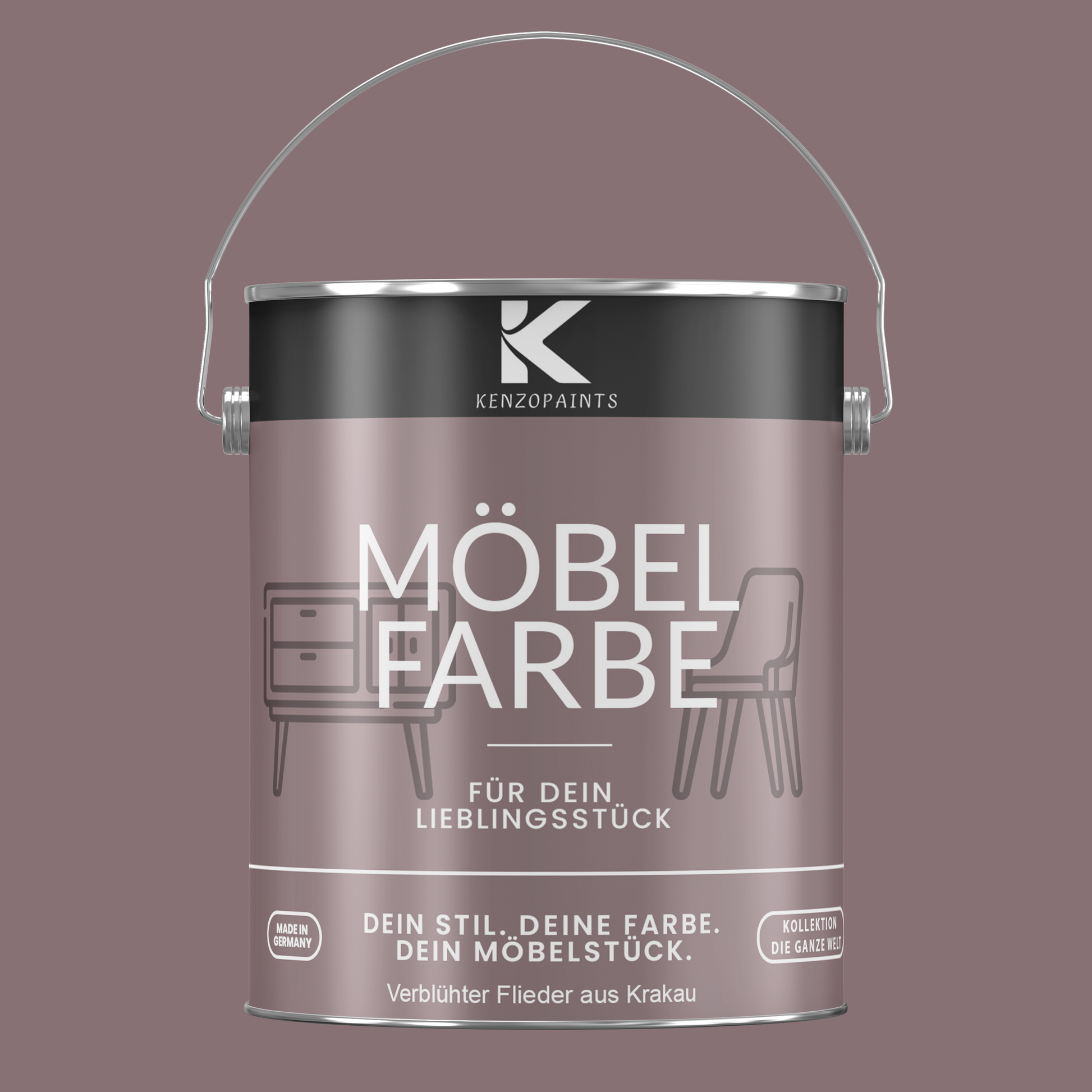 Kenzopaints Möbelfarbe Möbellack Buntlack - 2,5Liter - Farbmanufaktur Contura Berkemeier - Farbmanufaktur Contura Berkemeier