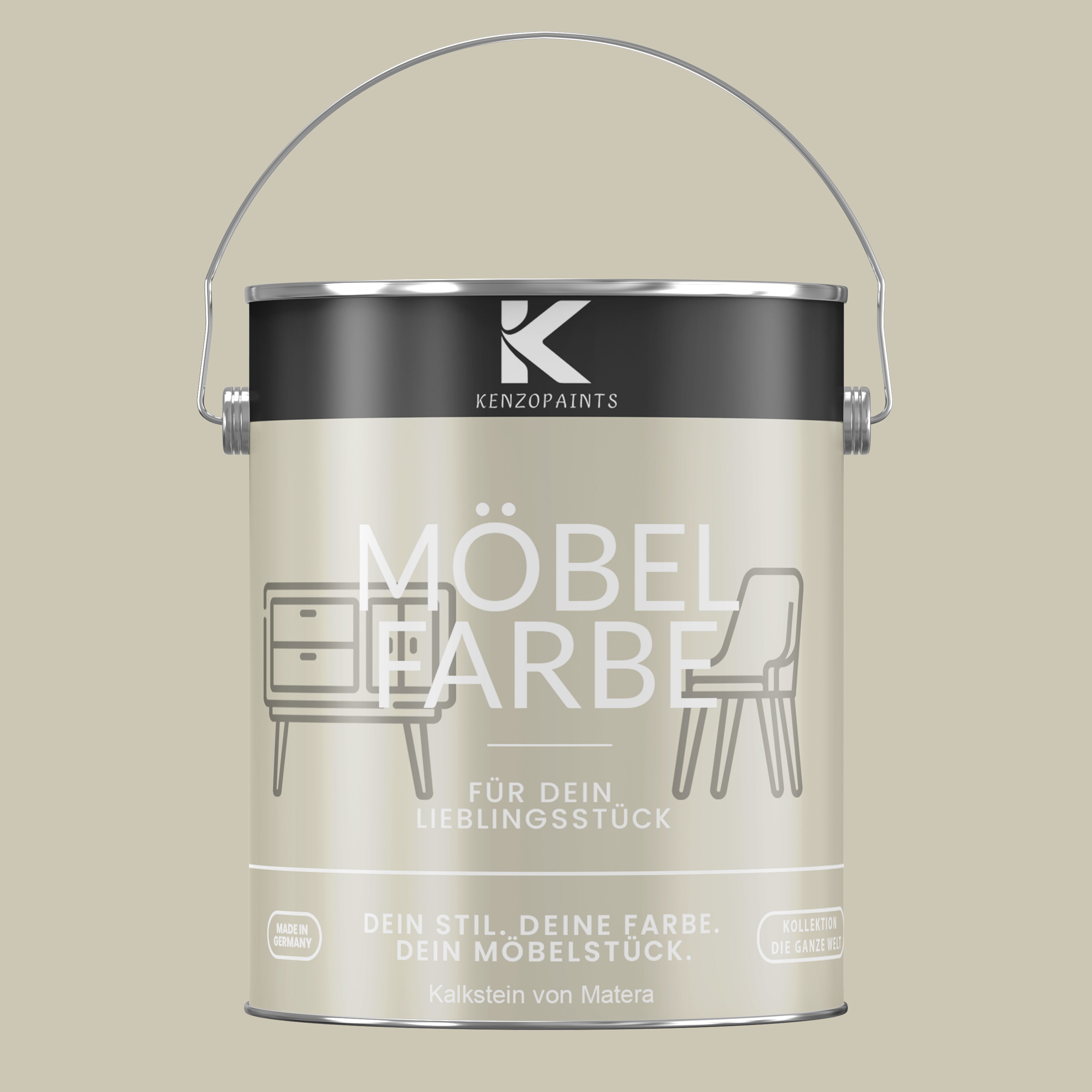 Kenzopaints Möbelfarbe Möbellack Buntlack - 2,5Liter - Farbmanufaktur Contura Berkemeier - Farbmanufaktur Contura Berkemeier