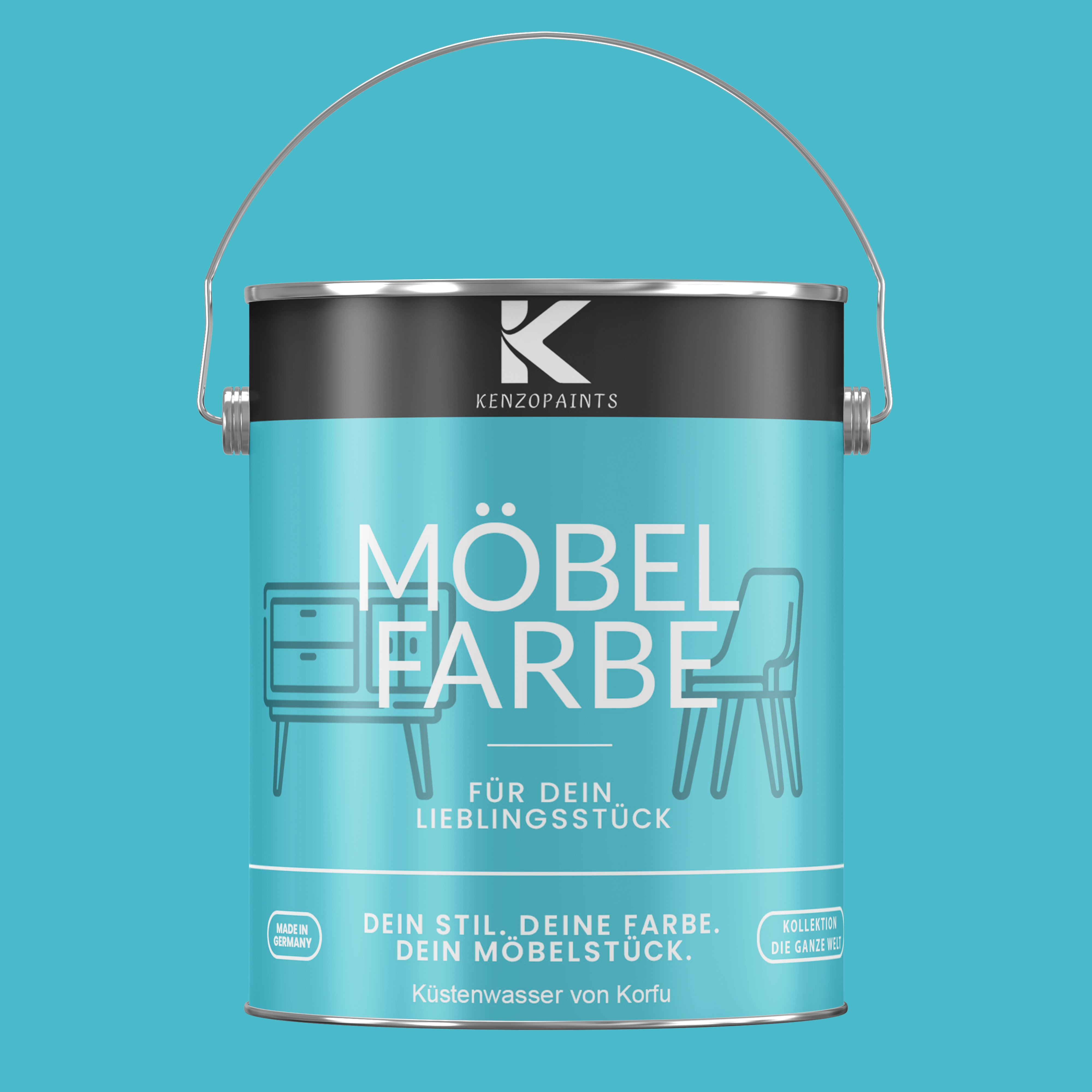 Kenzopaints Möbelfarbe Möbellack Buntlack - 2,5Liter - Farbmanufaktur Contura Berkemeier - Farbmanufaktur Contura Berkemeier