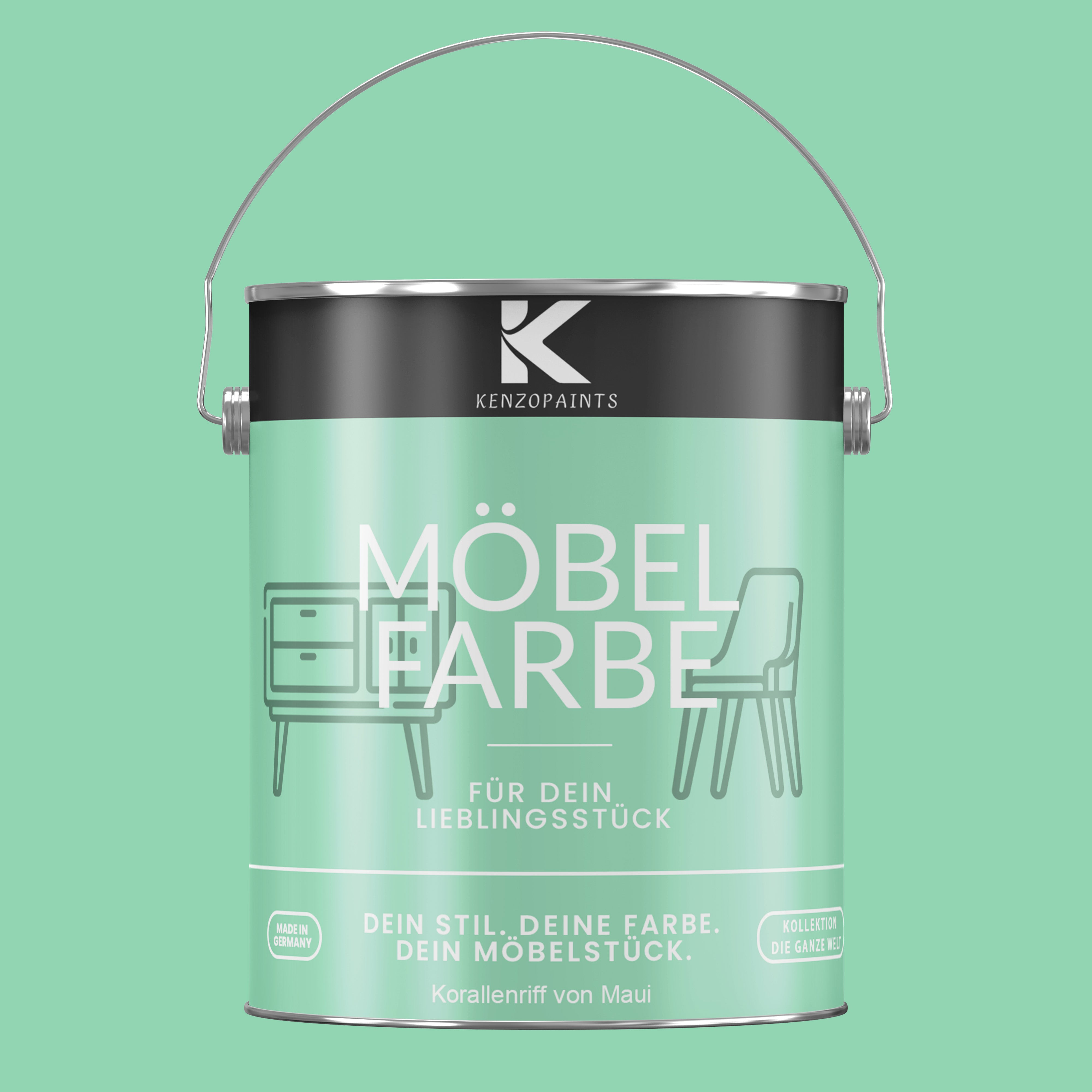Kenzopaints Möbelfarbe Möbellack Buntlack - 2,5Liter - Farbmanufaktur Contura Berkemeier - Farbmanufaktur Contura Berkemeier
