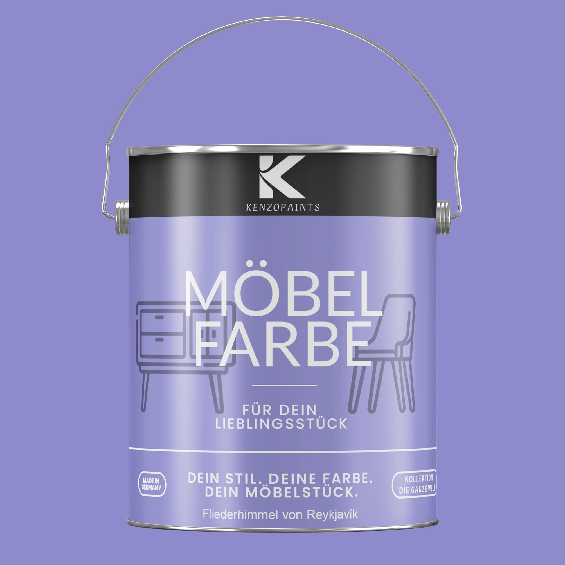 Kenzopaints Möbelfarbe Möbellack Buntlack - 2,5Liter - Farbmanufaktur Contura Berkemeier - Farbmanufaktur Contura Berkemeier