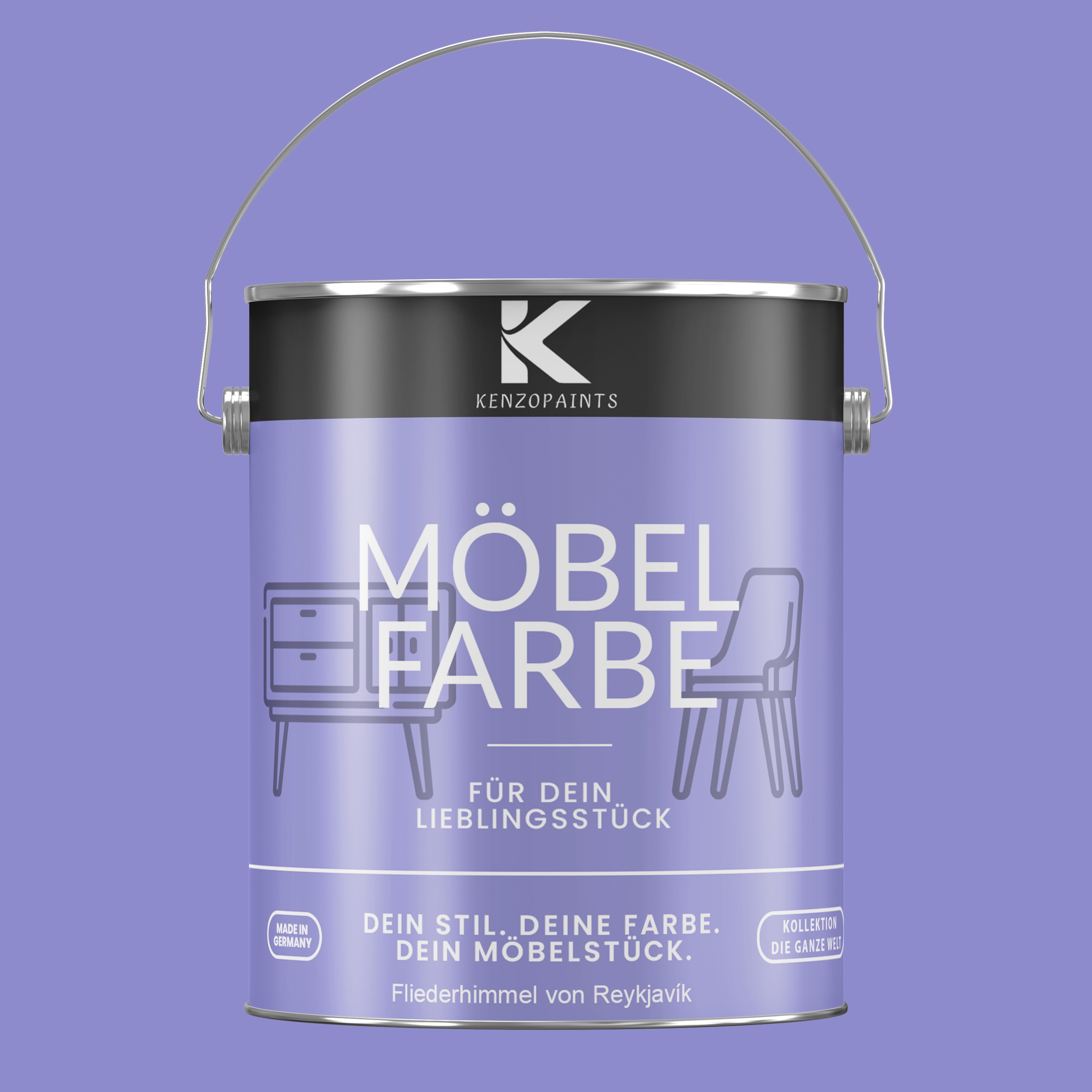 Kenzopaints Möbelfarbe Möbellack Buntlack - 2,5Liter - Farbmanufaktur Contura Berkemeier - Farbmanufaktur Contura Berkemeier
