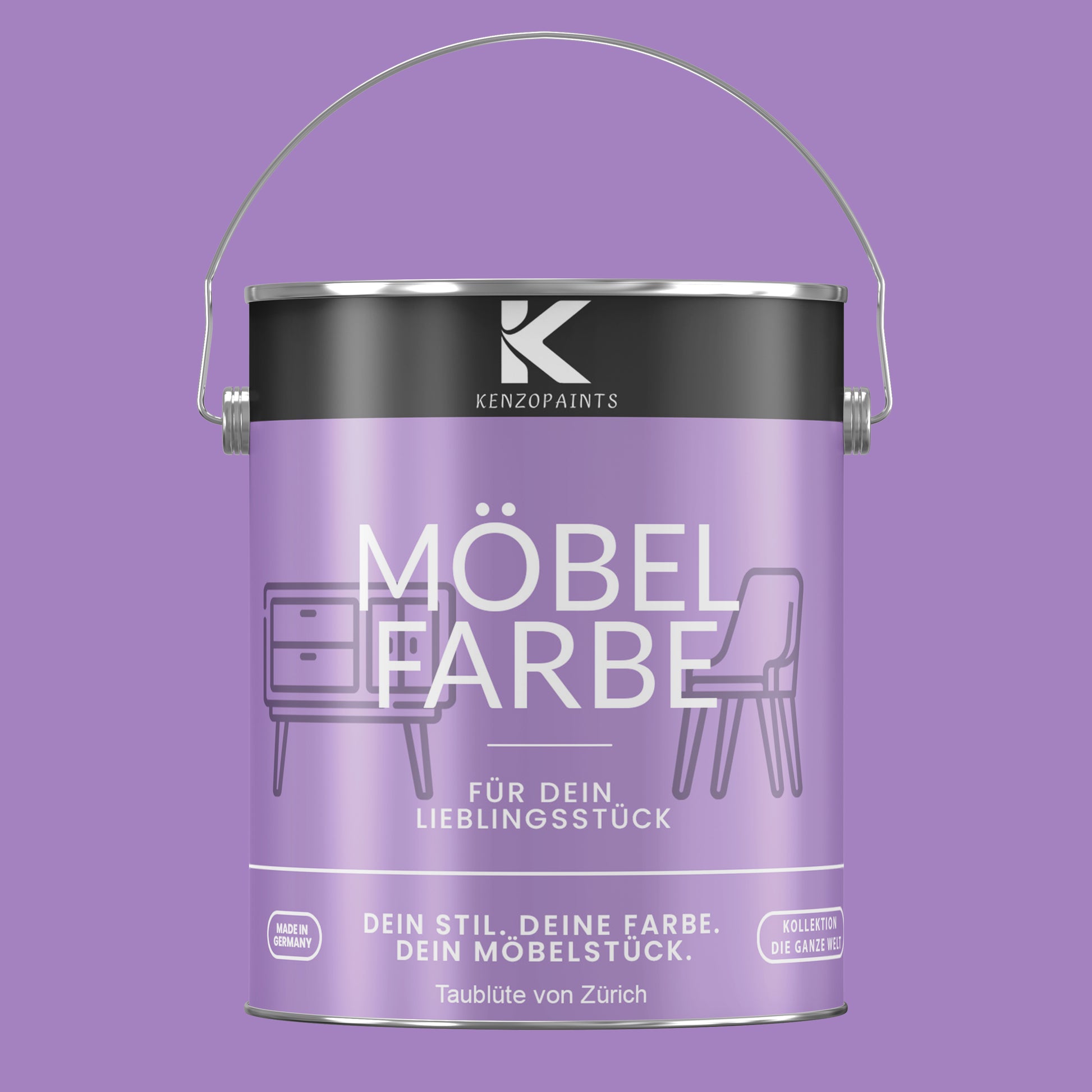 Kenzopaints Möbelfarbe Möbellack Buntlack - 2,5Liter - Farbmanufaktur Contura Berkemeier - Farbmanufaktur Contura Berkemeier