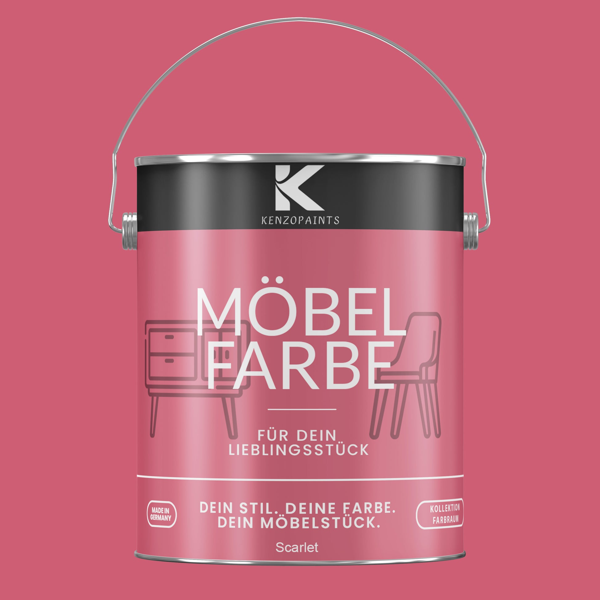 Kenzopaints Möbelfarbe Möbellack Buntlack Farbraum - 2,5Liter - Farbmanufaktur Contura Berkemeier - Farbmanufaktur Contura Berkemeier