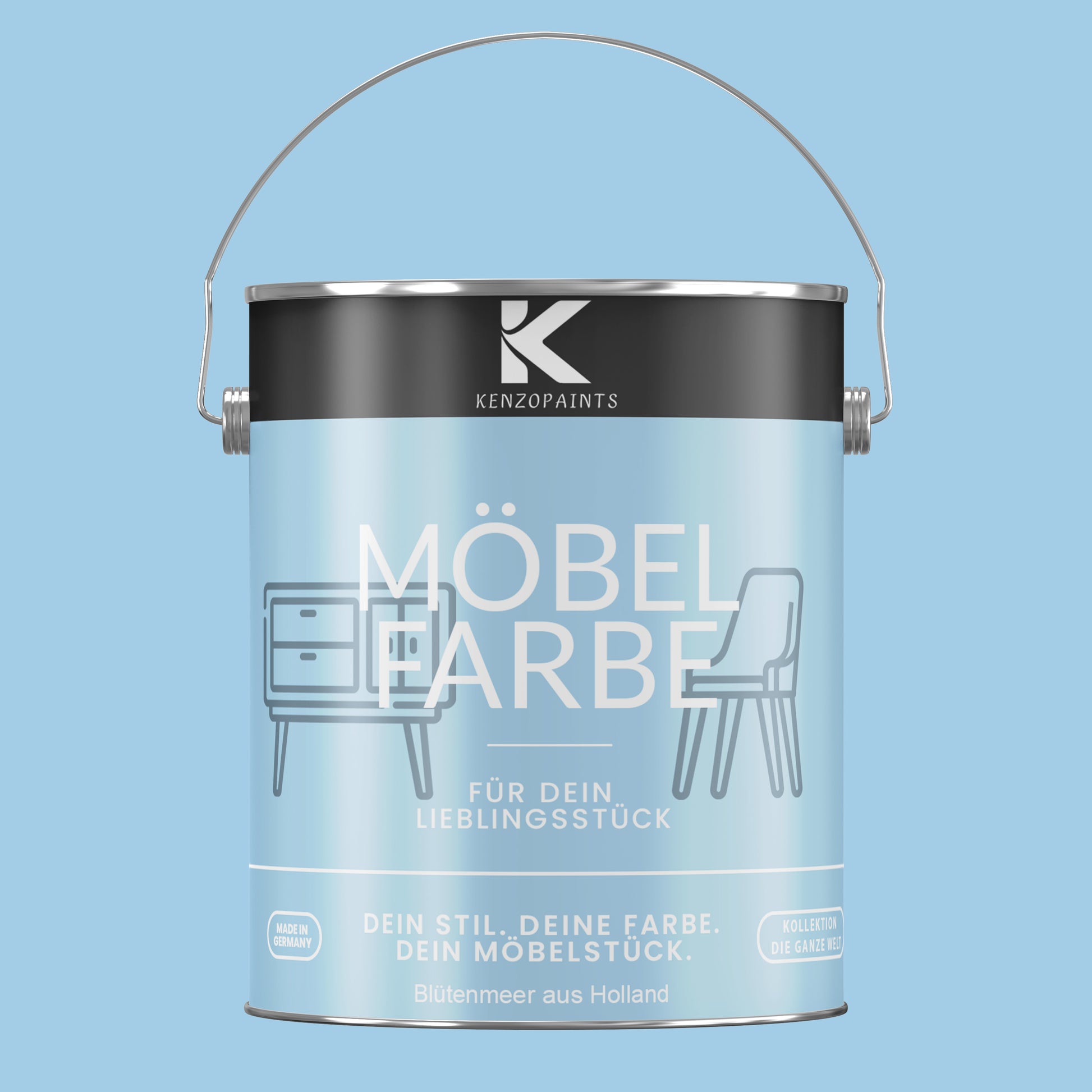 Kenzopaints Möbelfarbe Möbellack Buntlack - 2,5Liter - Farbmanufaktur Contura Berkemeier - Farbmanufaktur Contura Berkemeier