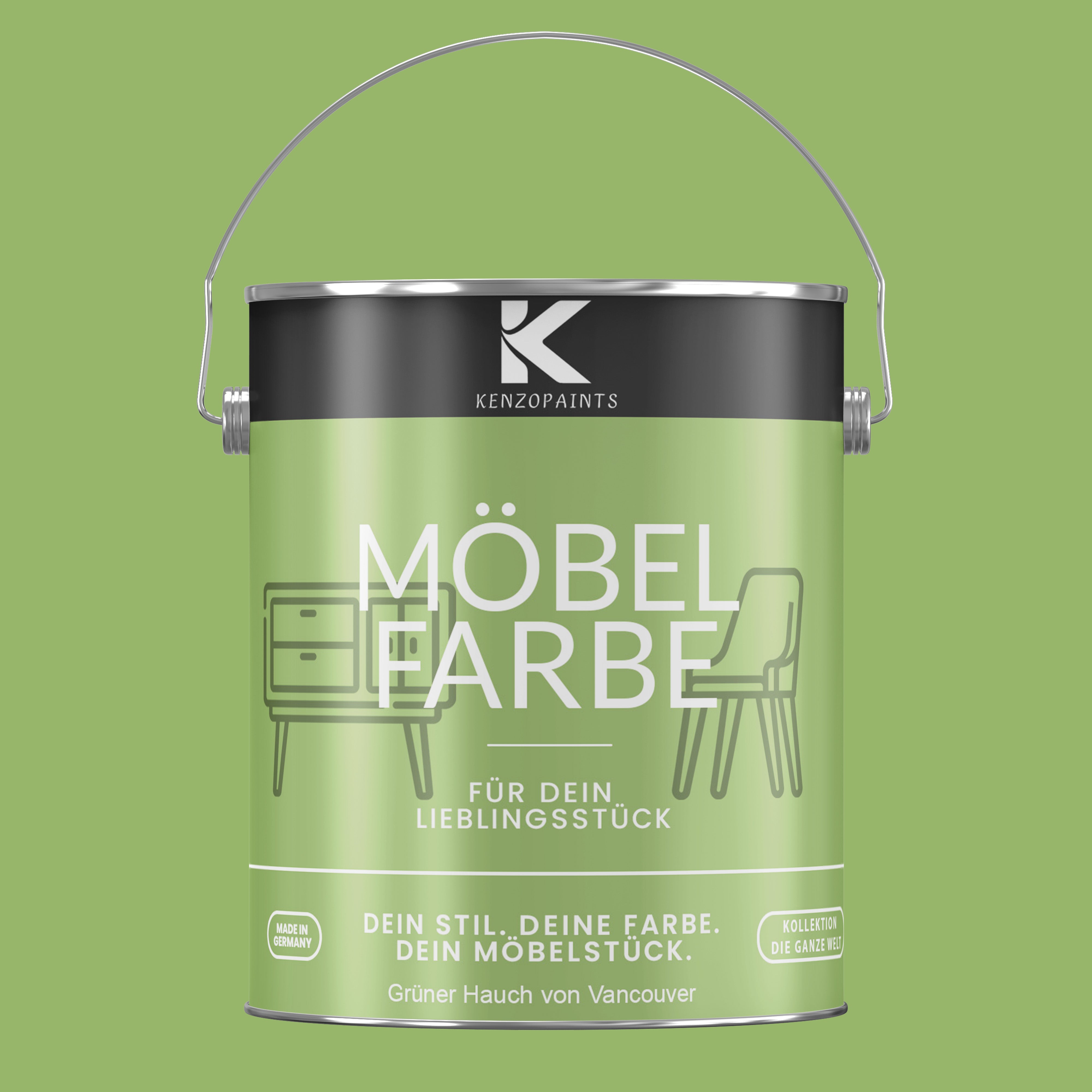Kenzopaints Möbelfarbe Möbellack Buntlack - 2,5Liter - Farbmanufaktur Contura Berkemeier - Farbmanufaktur Contura Berkemeier