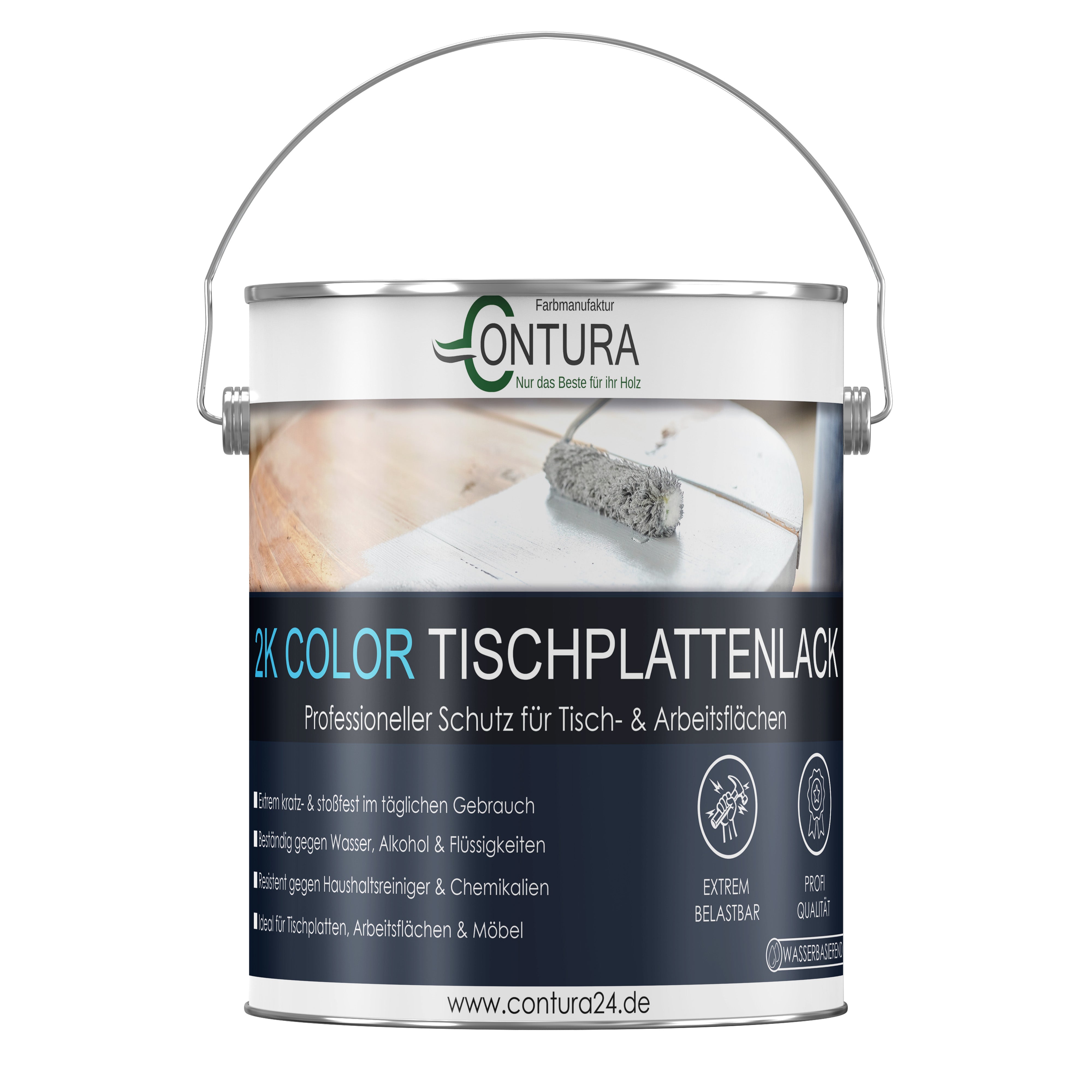 Contura 2K Hartlack Tischplattenlack Color Set 2 Komponenten Farbe Thekenlack Buntlack - Farbmanufaktur Contura Berkemeier - Farbmanufaktur Contura Berkemeier