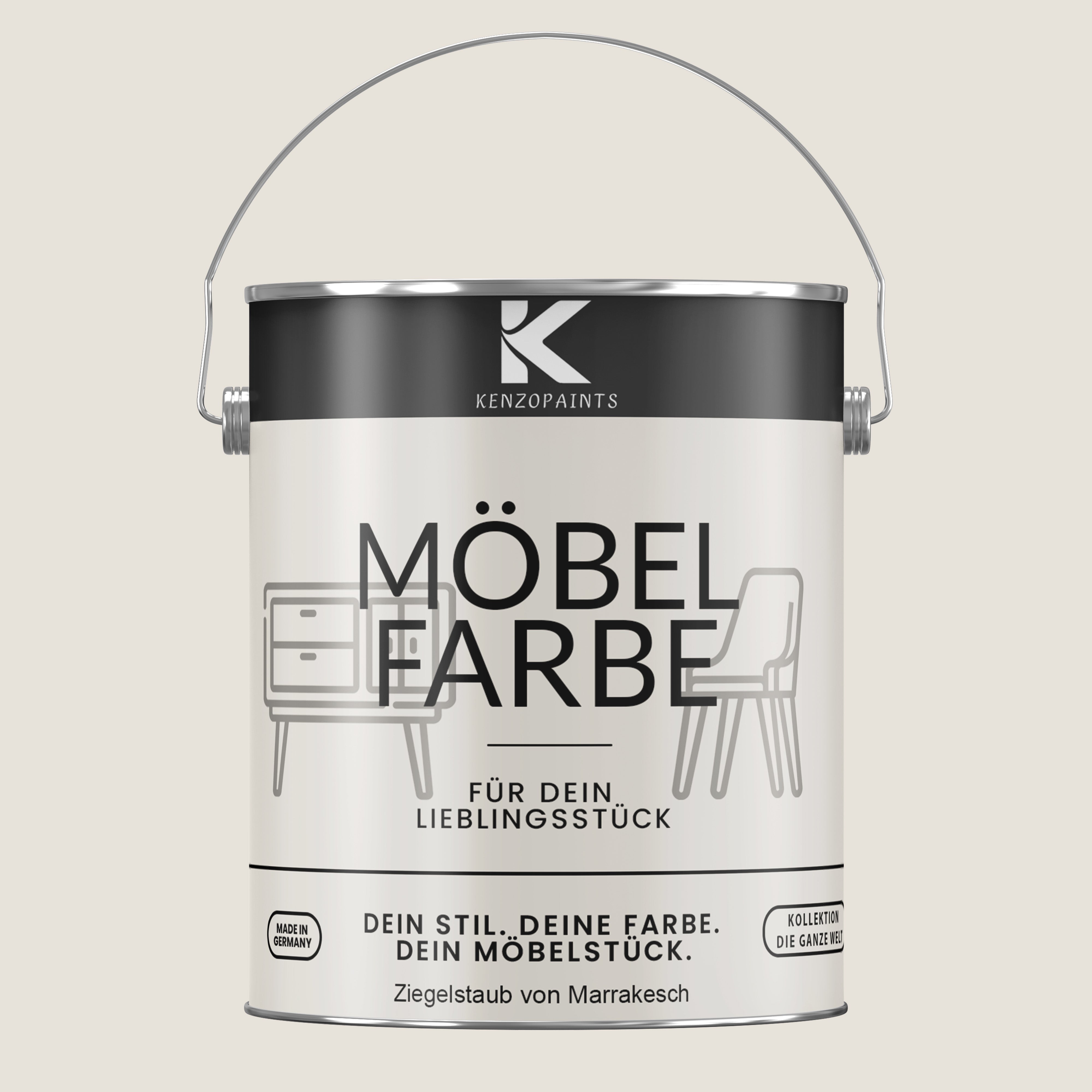 Kenzopaints Möbelfarbe Möbellack Buntlack - 2,5Liter - Farbmanufaktur Contura Berkemeier - Farbmanufaktur Contura Berkemeier