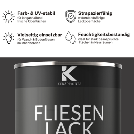 Kenzopaints Fliesenlack Fliesenfarbe - 750ml