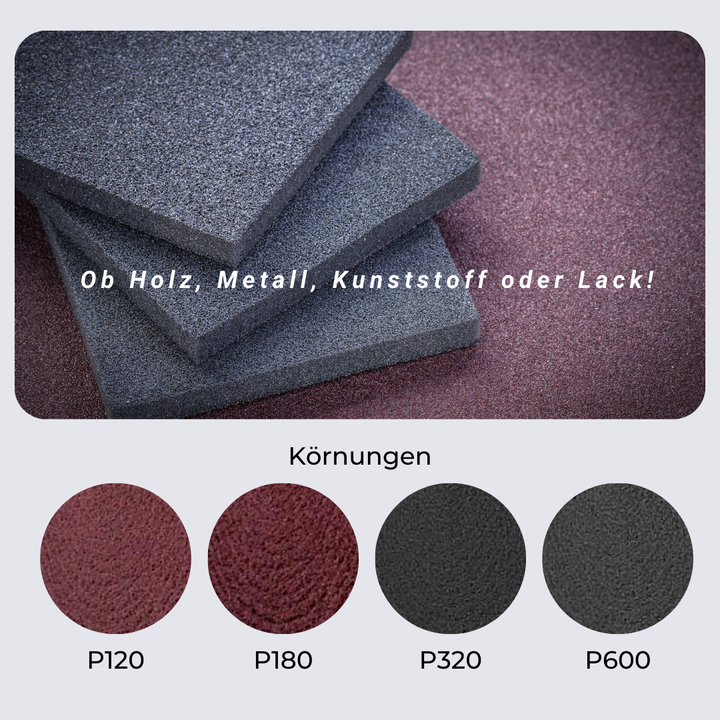 -POS- Contura Schleifvlies Set 100x170mm 4 Stück P120-P600 Schleifpads für Metall Holz Stahl Kunststoff (Kopie) - Farbmanufaktur Contura Berkemeier - Farbmanufaktur Contura Berkemeier