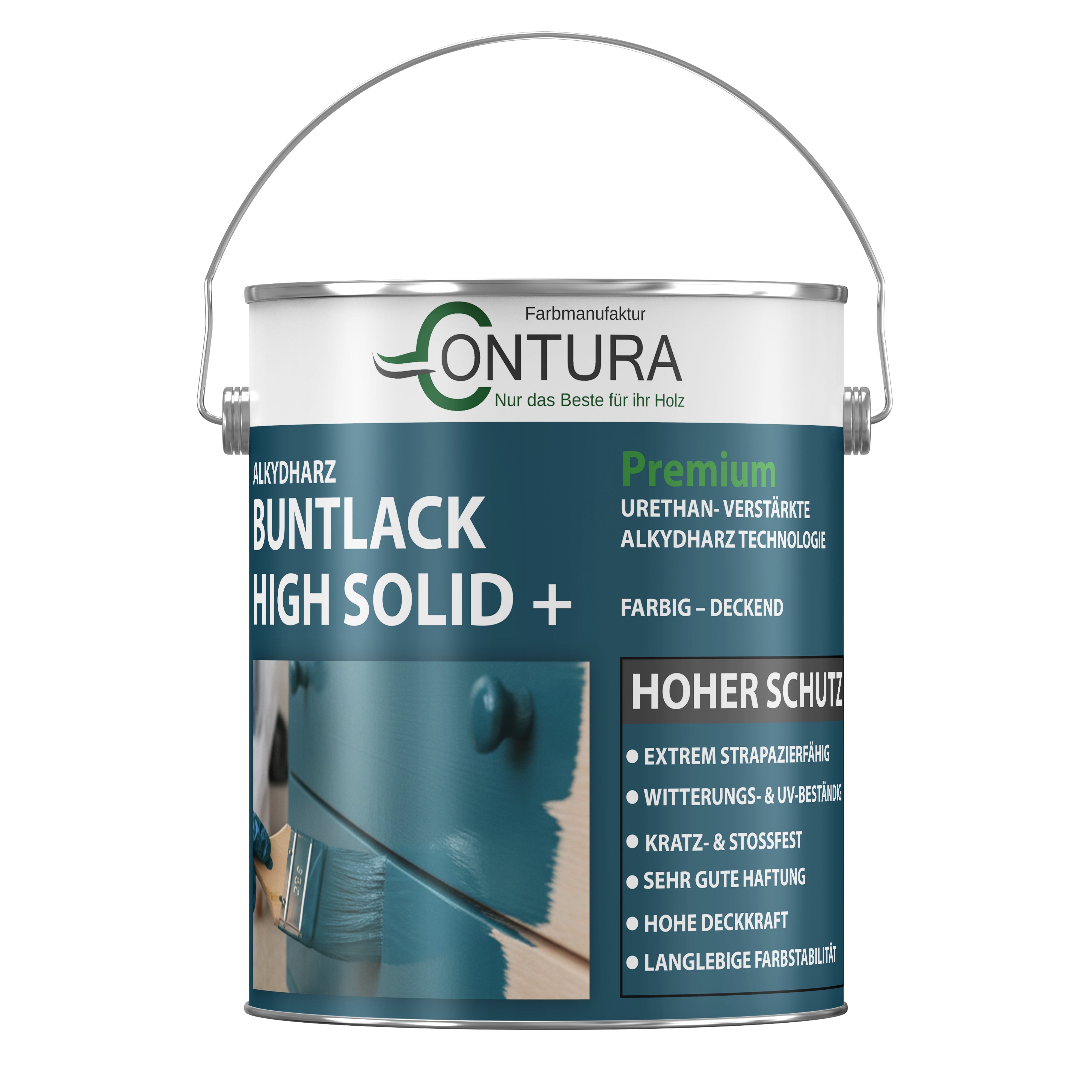 Contura Alkydharz Buntlack High Solid+ Holz Metall Lack Farbe Kunstharzlack - Farbmanufaktur Contura Berkemeier - Farbmanufaktur Contura Berkemeier