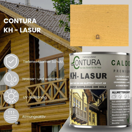 -POS- Contura KH Lasur 3in1 Holzlasur Holzschutzlasur UV- Holzschutz Holzöl Dünnschichtlasur - Farbmanufaktur Contura Berkemeier - Farbmanufaktur Contura Berkemeier