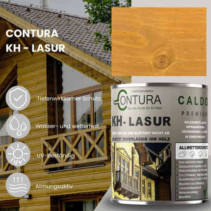 -POS- Contura KH Lasur 3in1 Holzlasur Holzschutzlasur UV- Holzschutz Holzöl Dünnschichtlasur - Farbmanufaktur Contura Berkemeier - Farbmanufaktur Contura Berkemeier