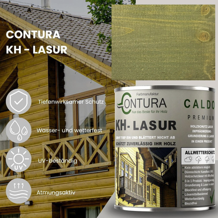 -POS- Contura KH Lasur 3in1 Holzlasur Holzschutzlasur UV- Holzschutz Holzöl Dünnschichtlasur - Farbmanufaktur Contura Berkemeier - Farbmanufaktur Contura Berkemeier
