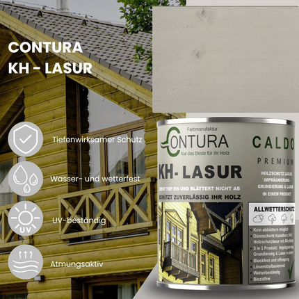 -POS- Contura KH Lasur 3in1 Holzlasur Holzschutzlasur UV- Holzschutz Holzöl Dünnschichtlasur - Farbmanufaktur Contura Berkemeier - Farbmanufaktur Contura Berkemeier