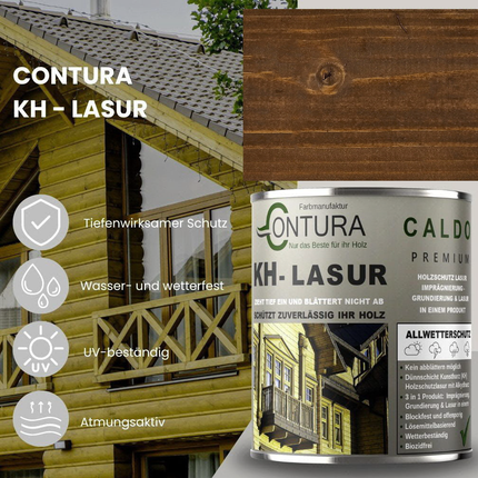 -POS- Contura KH Lasur 3in1 Holzlasur Holzschutzlasur UV- Holzschutz Holzöl Dünnschichtlasur - Farbmanufaktur Contura Berkemeier - Farbmanufaktur Contura Berkemeier
