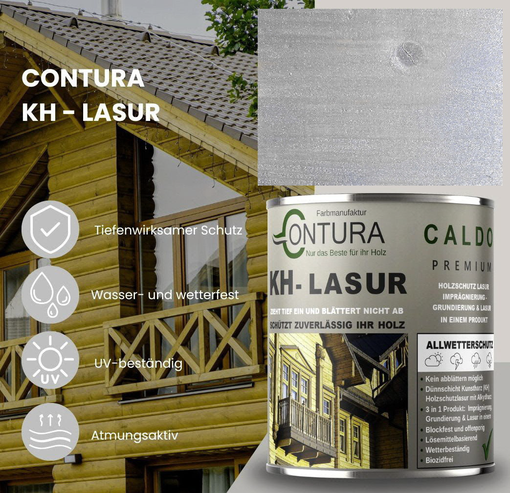 -POS- Contura KH Lasur 3in1 Holzlasur Holzschutzlasur UV- Holzschutz Holzöl Dünnschichtlasur - Farbmanufaktur Contura Berkemeier - Farbmanufaktur Contura Berkemeier