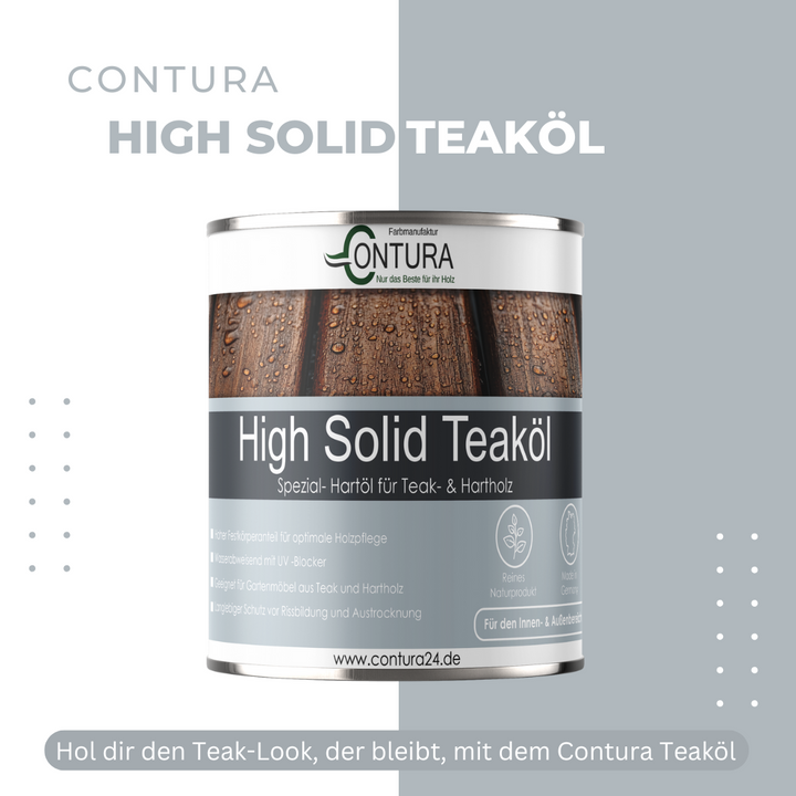 Contura Teaköl Spezial Hartöl für Teak & Hartholz Yachtöl Holzschutz UV Schutz - Farbmanufaktur Contura Berkemeier - Farbmanufaktur Contura Berkemeier