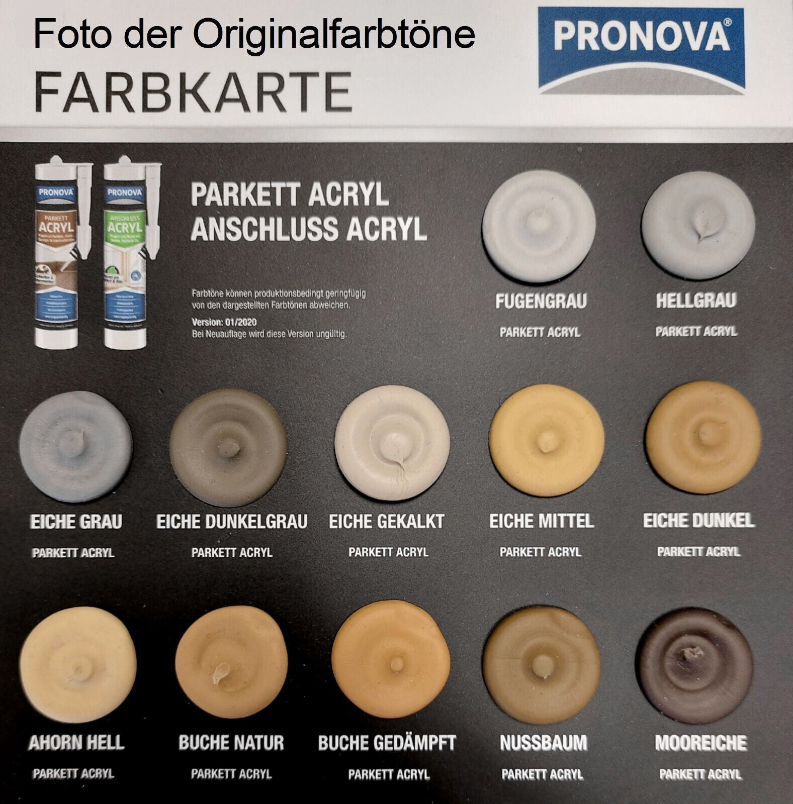 Pronova 300ml. Parkettfugendicht Laminat Holz Fugendichtmasse Holzkitt Möbel Acryl Fugenfüller - Farbmanufaktur Contura Berkemeier - Pronova