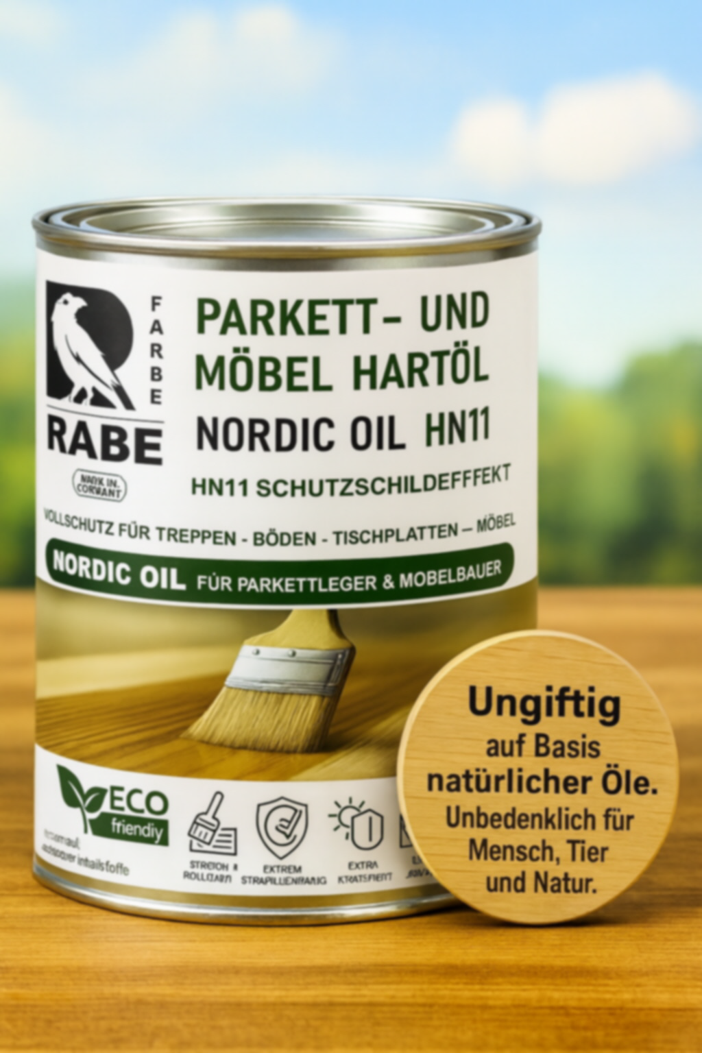 RABE Naturholz Effekt Holzöl Parkettöl Möbelöl KEIN ANFEUERN Fußboden Öl Rohholz - Farbmanufaktur Contura Berkemeier - Farben Rabe