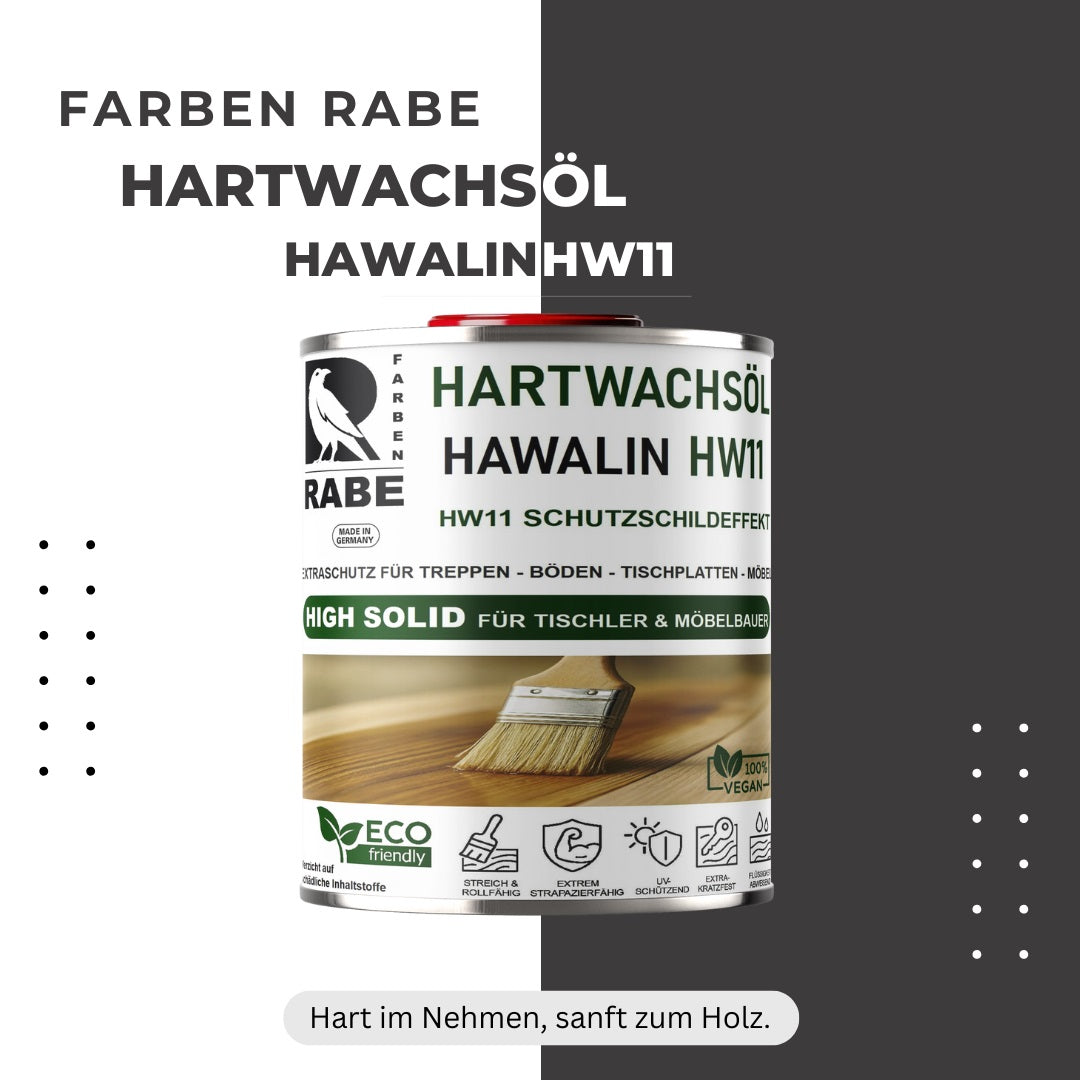 RABE Hartwachsöl High Solid LEICHT WEISS seidenmatt Parkett Möbel Treppen Holzöl - Farbmanufaktur Contura Berkemeier - Farben Rabe
