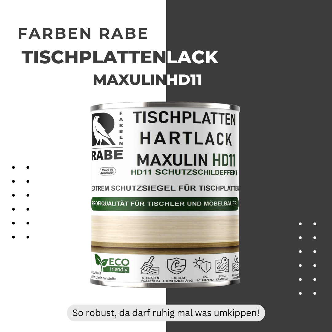 RABE Hartlack für Tischplatten Thekenlack Holzlack farblos Möbel Lack Eiche uvm - Farbmanufaktur Contura Berkemeier - Farben Rabe