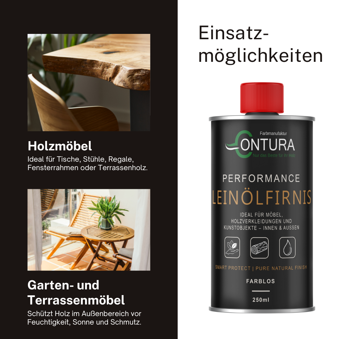 Contura Performance Leinöl für Möbel Böden Innen und Außen - Farbmanufaktur Contura Berkemeier - Farbmanufaktur Contura Berkemeier