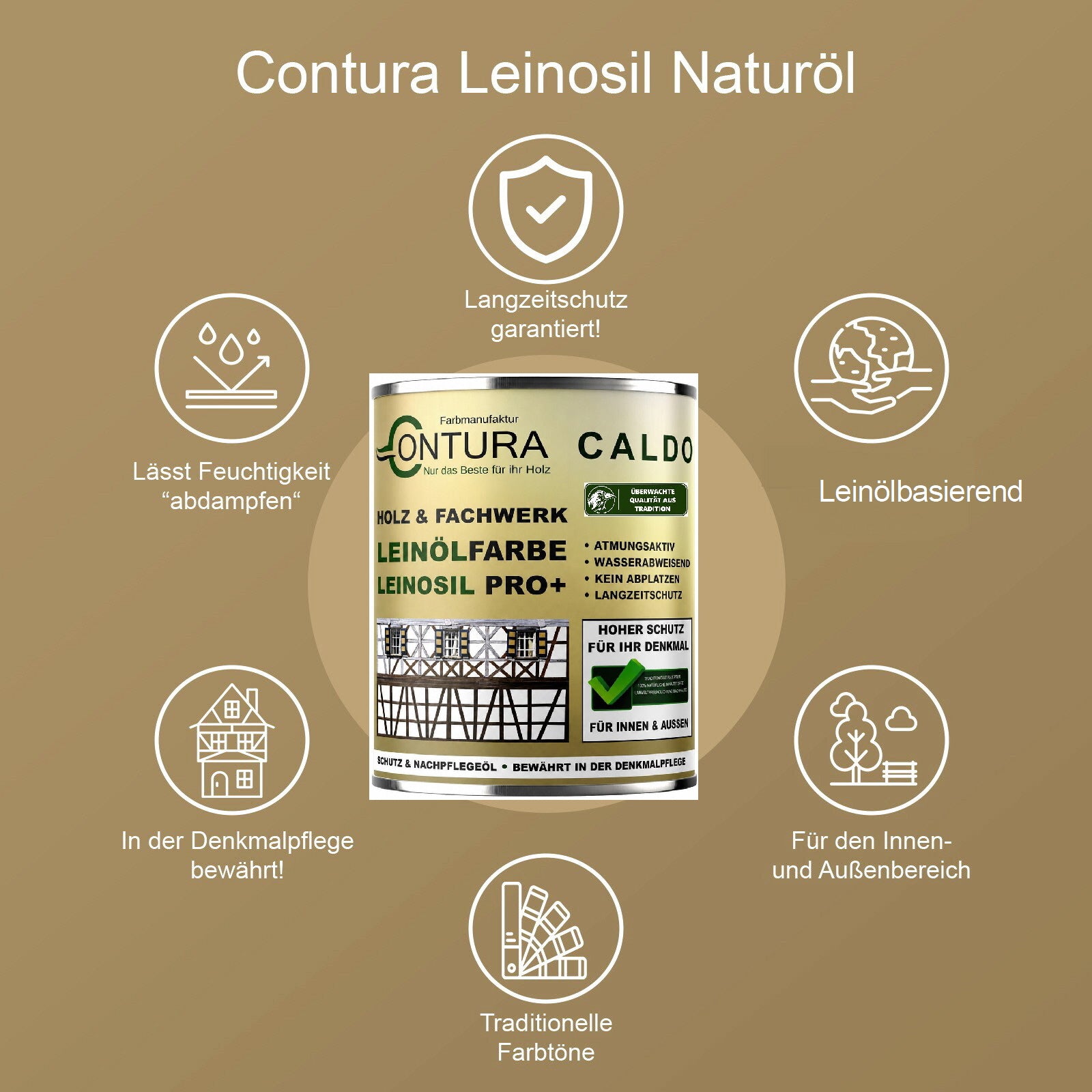 Contura Bio Wetterschutzfarbe Naturöl Fachwerk Haus Ölfarbe Öko Leinölfarbe Holz Farbe