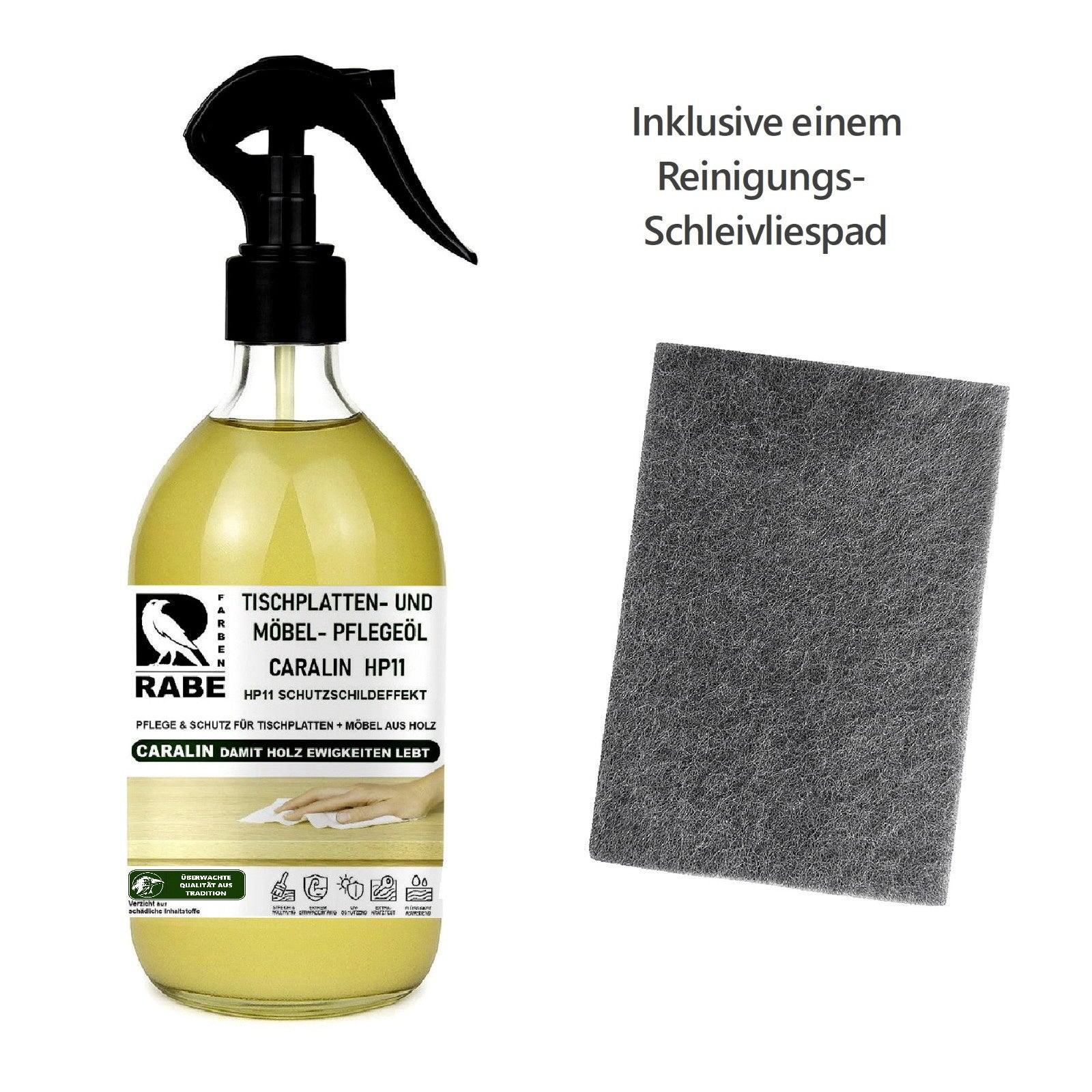 RABE Tisch und Möbel Pflegeöl Spray Holzöl Möbelpflege Massivholz Eiche Buche Öl