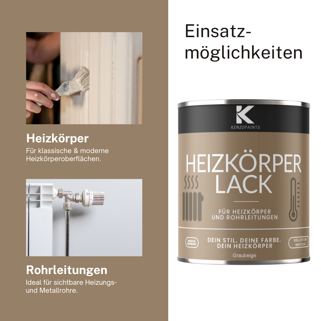Kenzopaints Heizkörperlack Heizungslack - 750ml - Farbmanufaktur Contura Berkemeier - Farbmanufaktur Contura Berkemeier