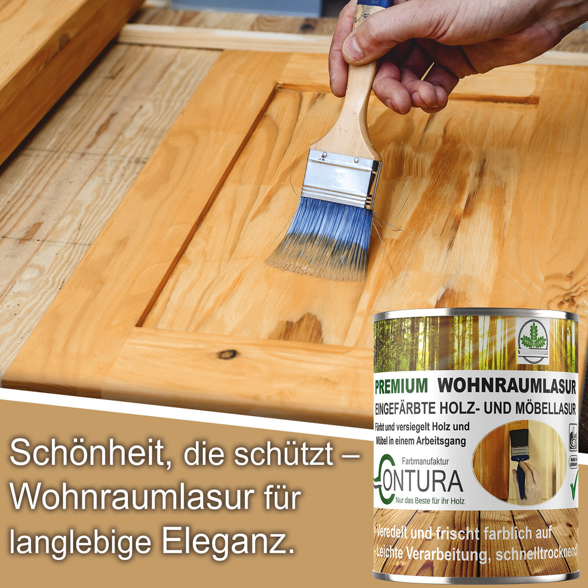 Contura Wohnraumlasur Holzfarbe Möbellasur Lackbeize Möbellack Lacklasur Innenlasur Holzlack
