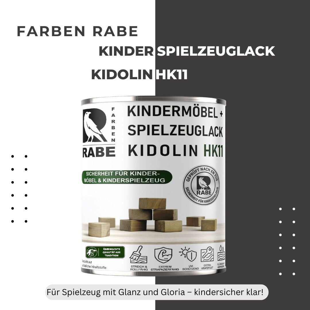RABE Lack Kindermöbel Kinderspielzeug EN71/3 Klarlack Kindersicher speichelecht