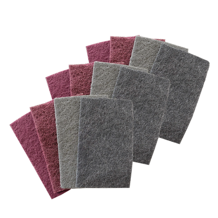 Contura Schleifvlies Set 100x170mm 4 Stück P120-P600 Schleifpads für Metall Holz Stahl Kunststoff