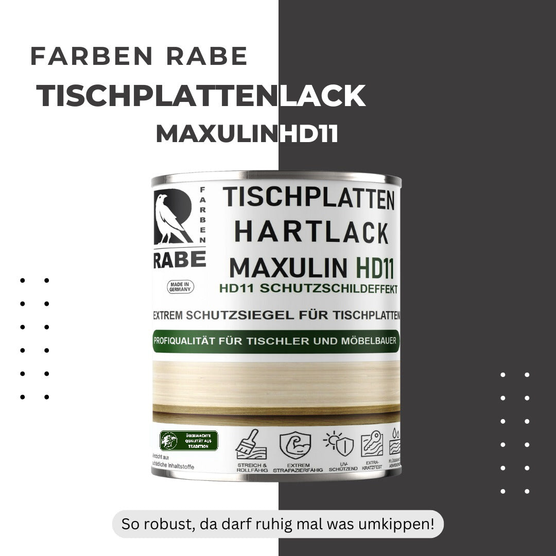 RABE Hartlack für Tischplatten Thekenlack Holzlack farblos Möbel Lack Eiche uvm