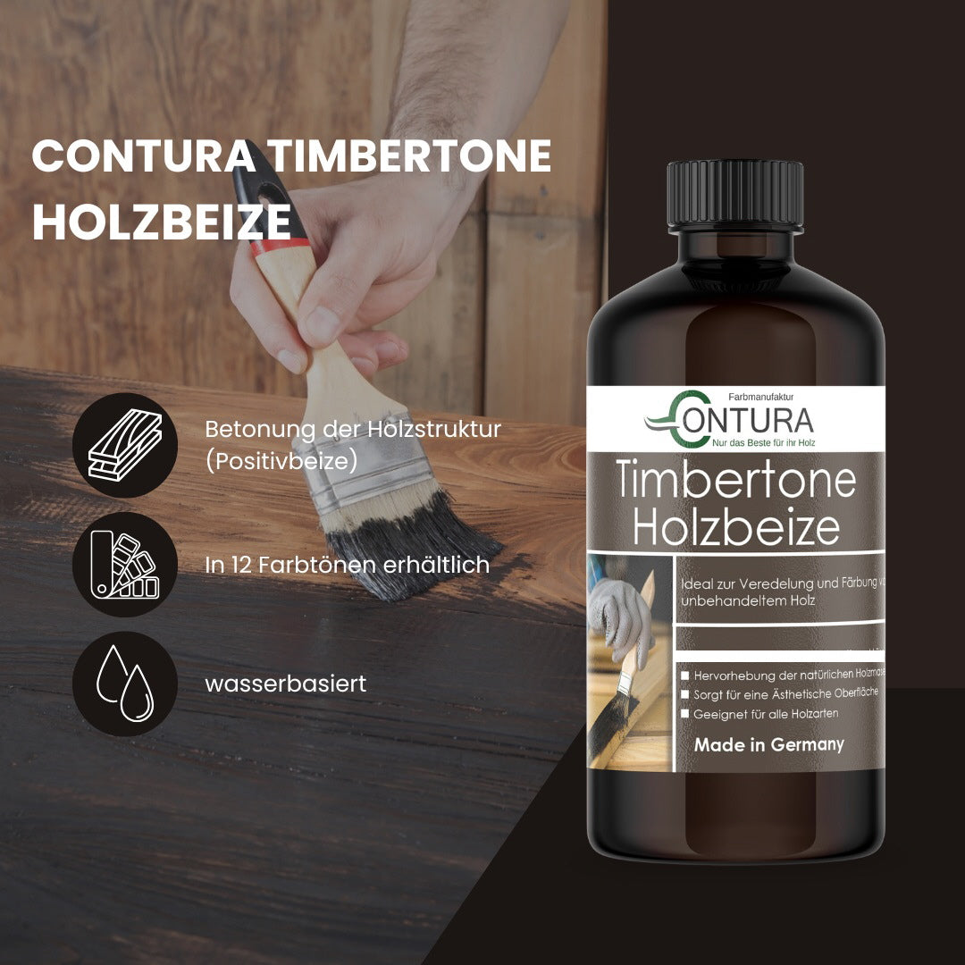 Contura Holzbeize Timbertone Holzfarbe Tischler Positiv Beize Holz Farbe Wasserbeize Modern Parkett Möbel