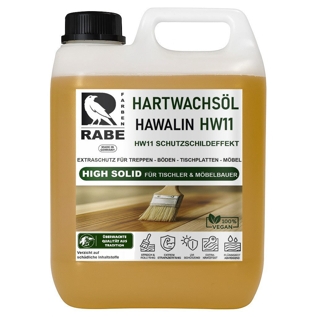 RABE Hartwachsöl High Solid Farblos seidenmatt geprüft Parkett Möbel Treppen Öl