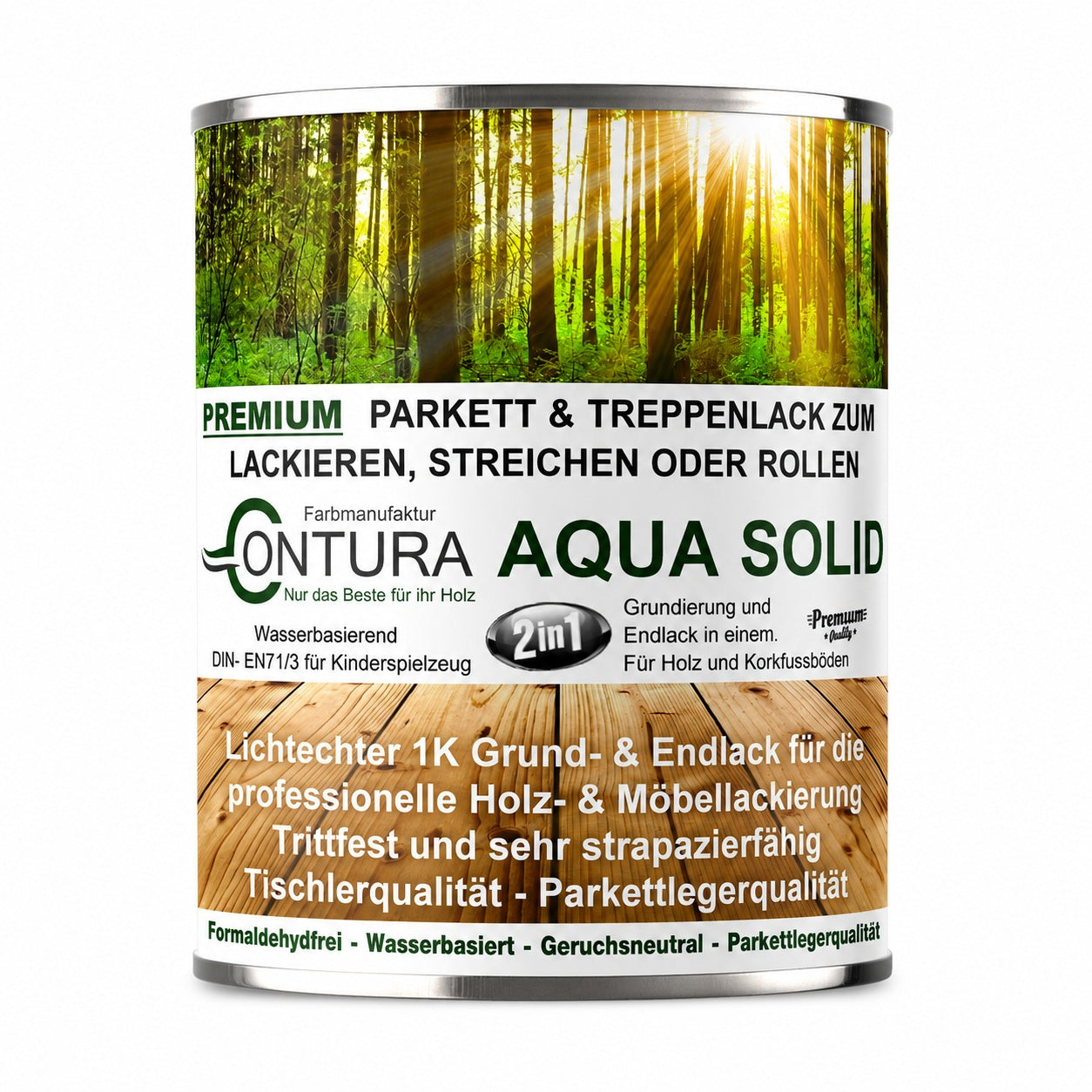 Contura 2 in 1 Parkettsiegel Grundierung und Parkettlack Holzlack