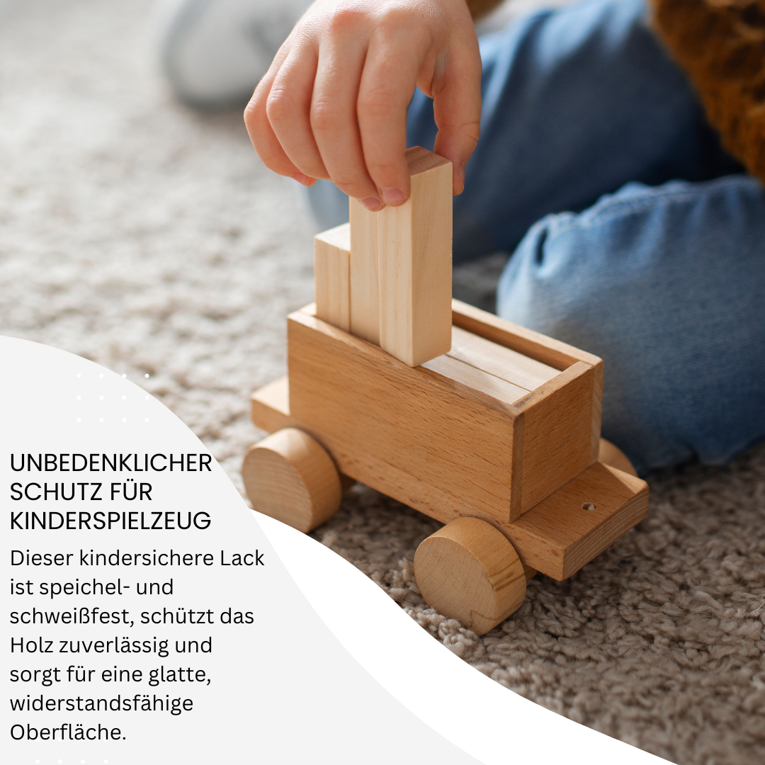 RABE Lack Kindermöbel Kinderspielzeug EN71/3 Klarlack Kindersicher speichelecht - Farbmanufaktur Contura Berkemeier - Farben Rabe