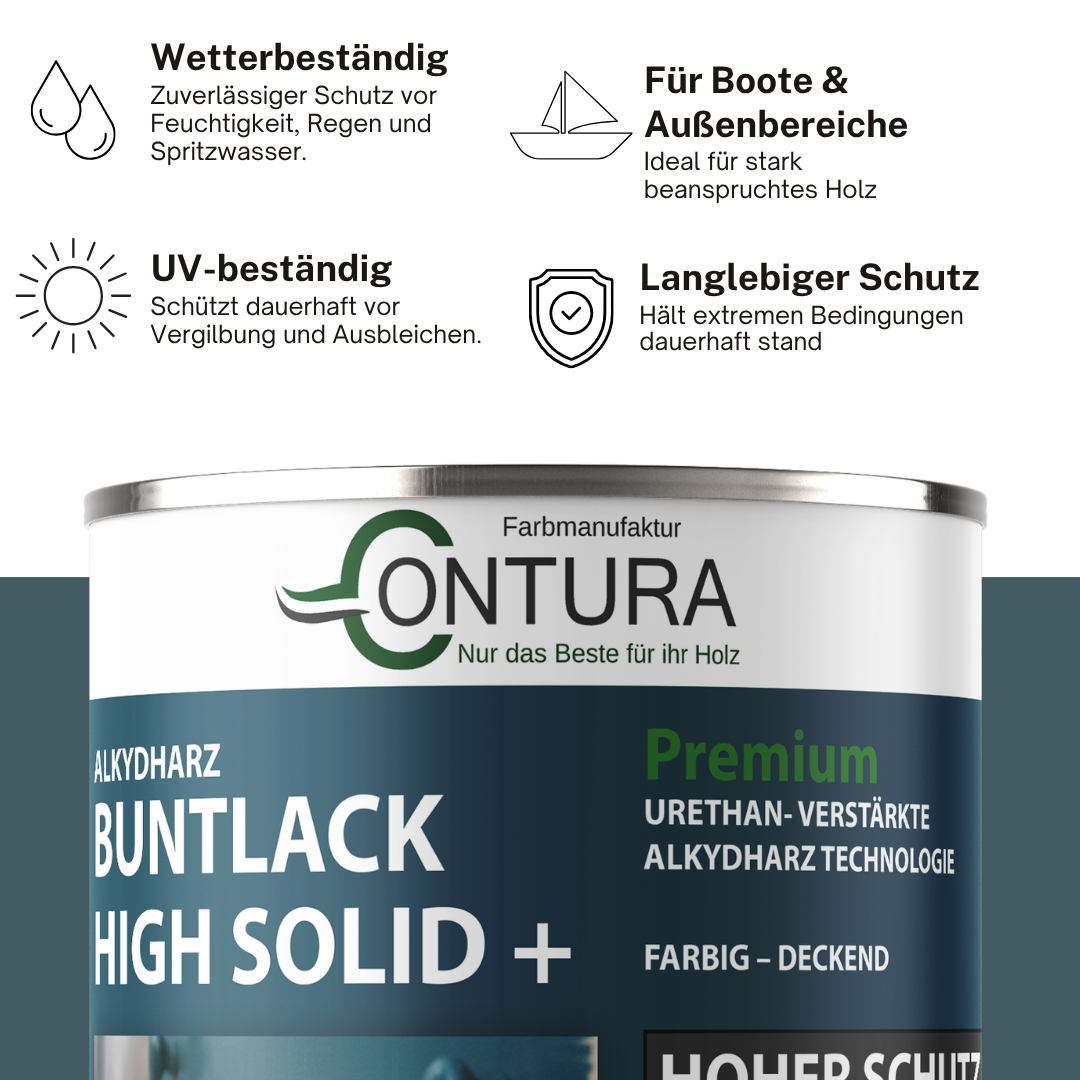 Contura Alkydharz Buntlack High Solid+ Holz Metall Lack Farbe Kunstharzlack - Farbmanufaktur Contura Berkemeier - Farbmanufaktur Contura Berkemeier