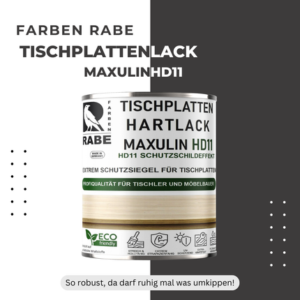 RABE 2K Hartlack für Tischplatten Thekenlack Gastronomie Möbel Holz lack farblos - Farbmanufaktur Contura Berkemeier - Farben Rabe