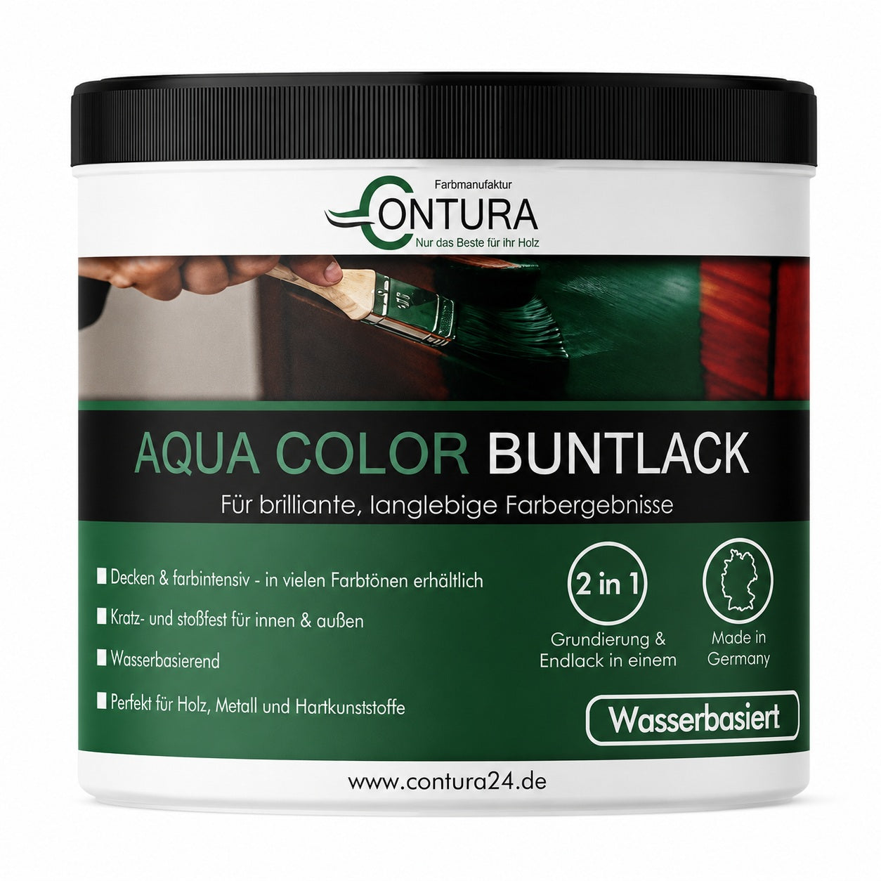 Contura 250ml. Buntlack Lackfarbe Lack Außen Innen Holz Metall Farbe Holzlack Möbellack