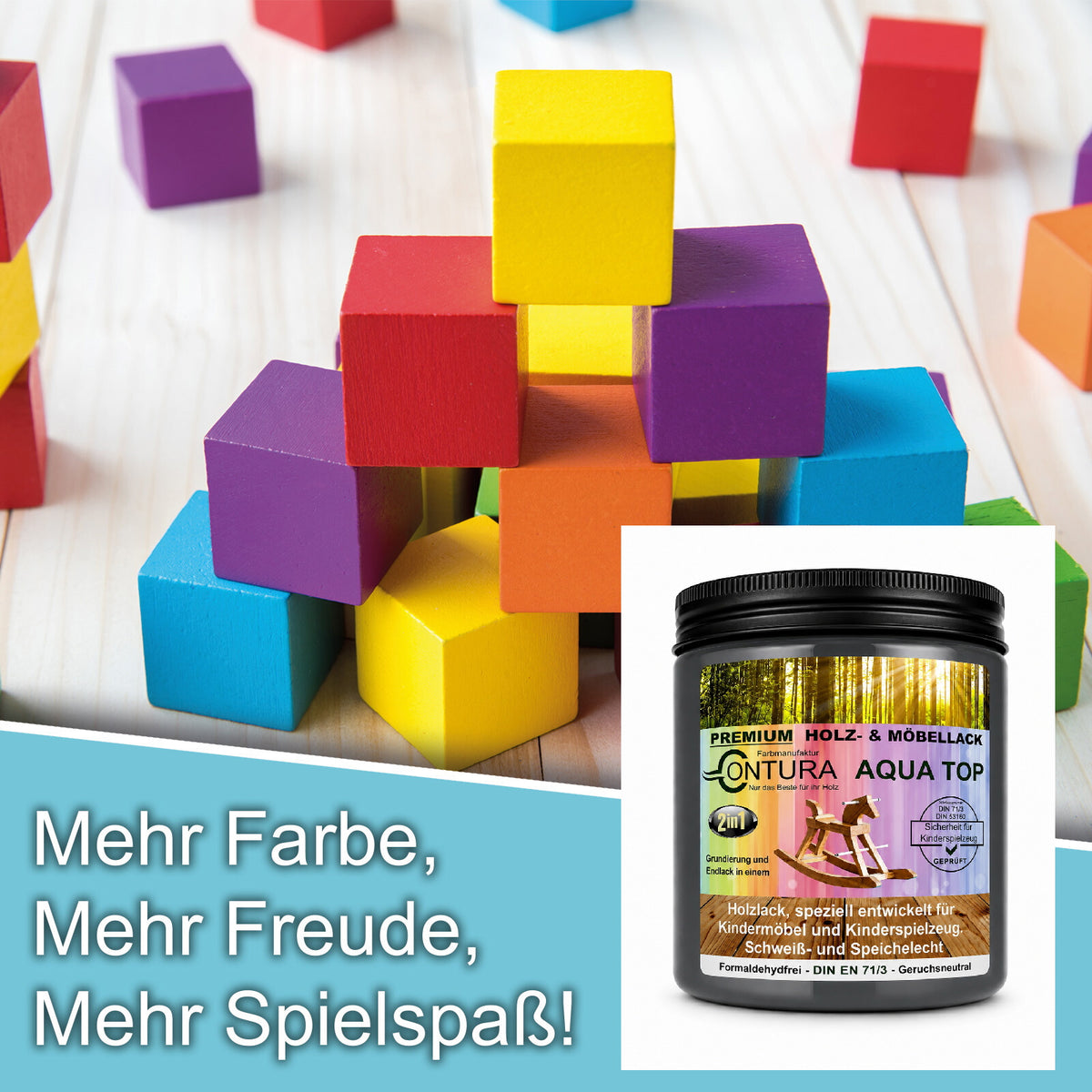 Lack für Kinderspielzeug Buntlack ++Wunschfarbton++ Holzlack Möbellack