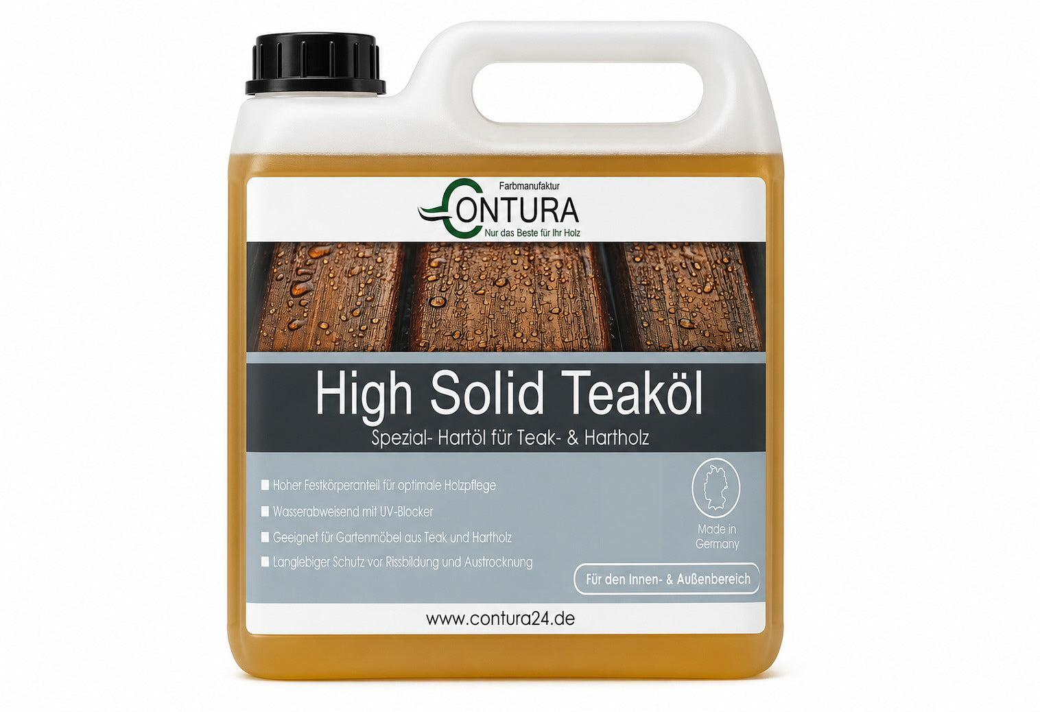 Contura Teaköl Spezial Hartöl für Teak & Hartholz Yachtöl Holzschutz UV Schutz