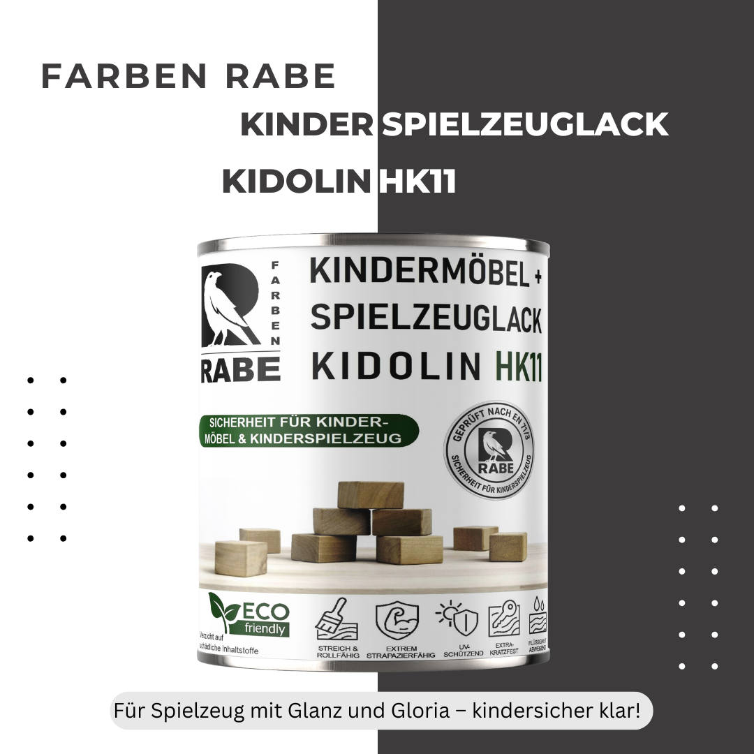 RABE Lack Kindermöbel Kinderspielzeug EN71/3 Klarlack Kindersicher speichelecht - Farbmanufaktur Contura Berkemeier - Farben Rabe